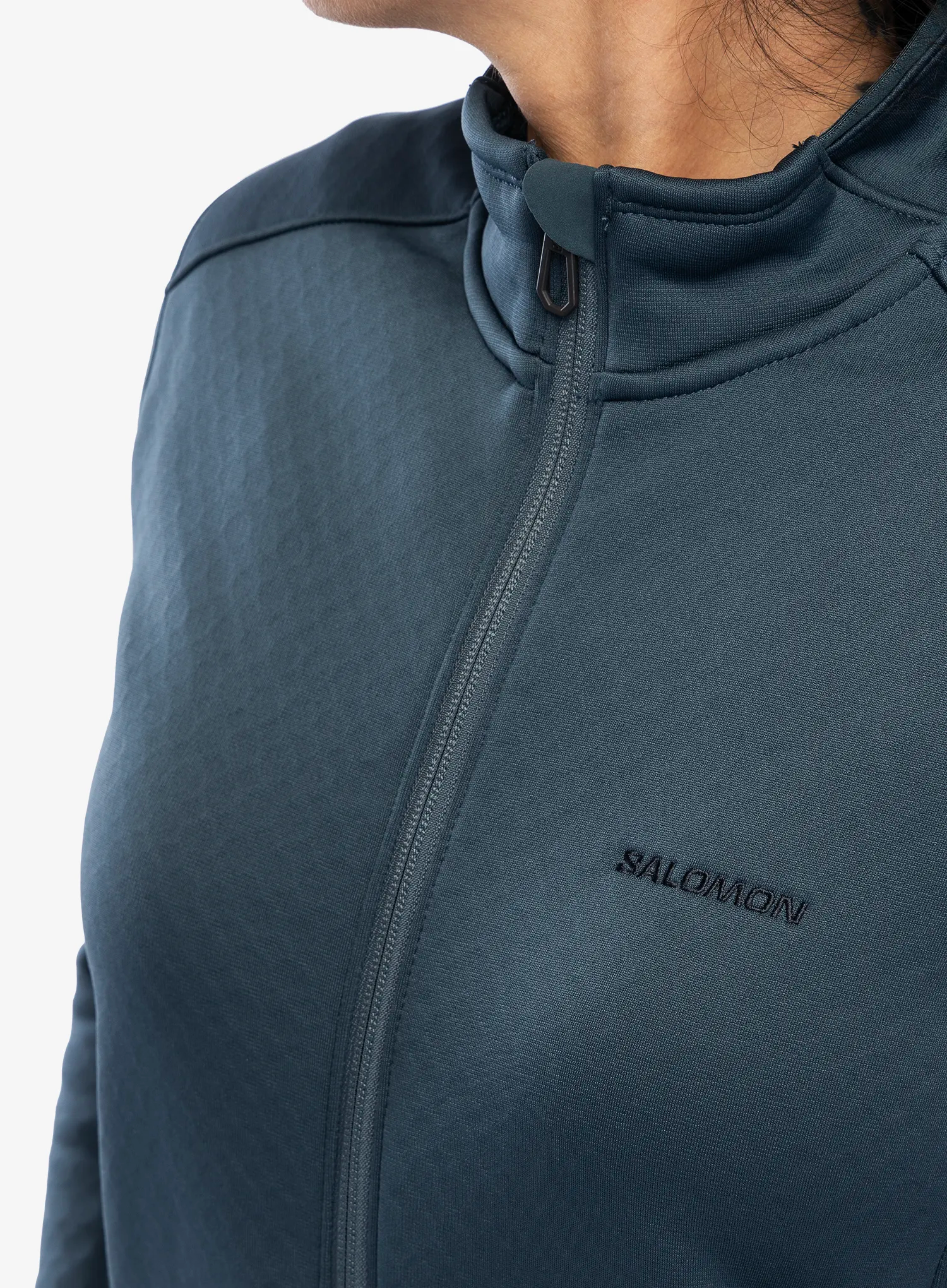 Dámská mikina na zip Salomon Essential Warm Fz Mid - midnight navy