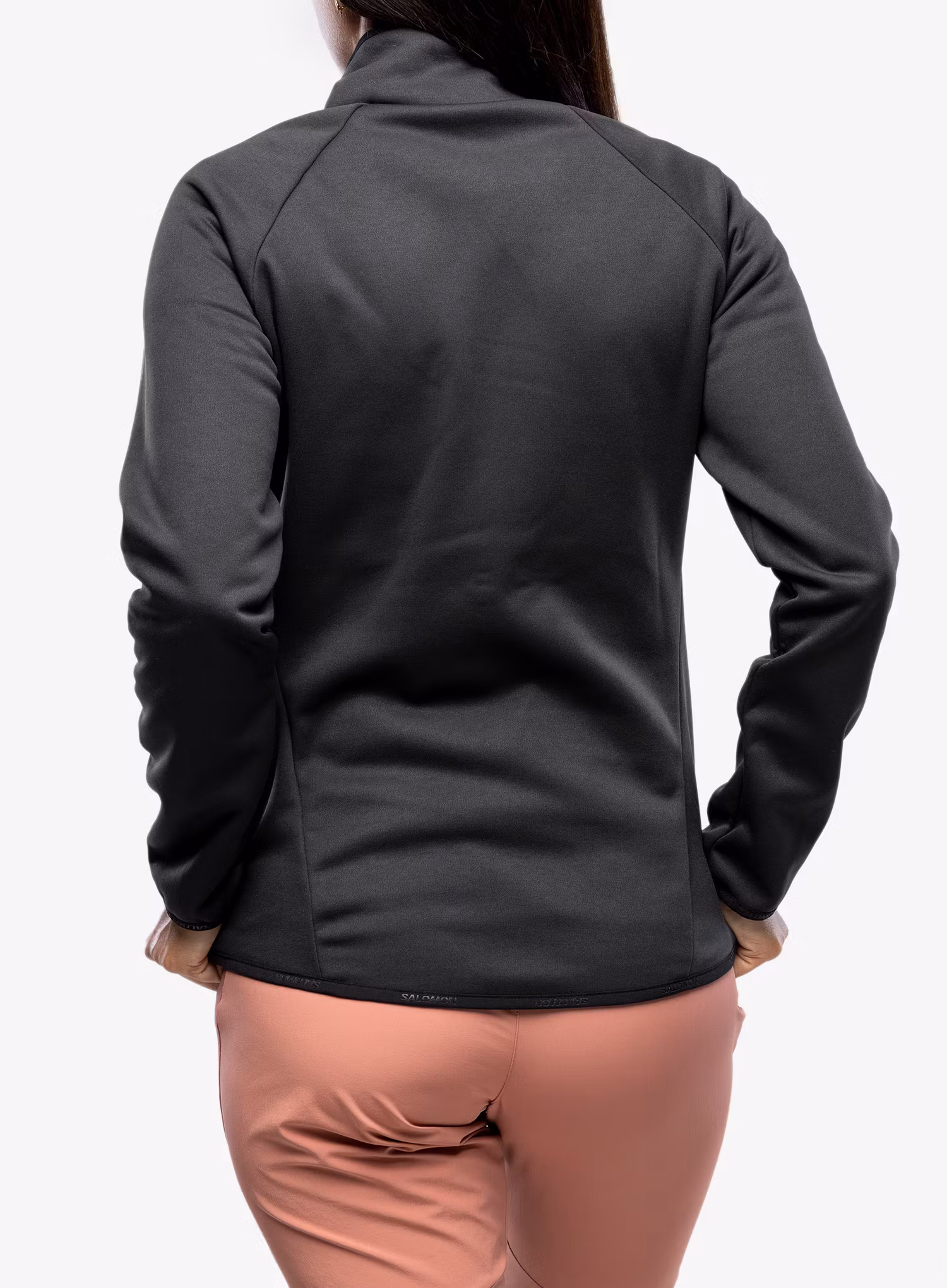 Dámská mikina na zip Salomon Essential Warm Fz Mid - deep black