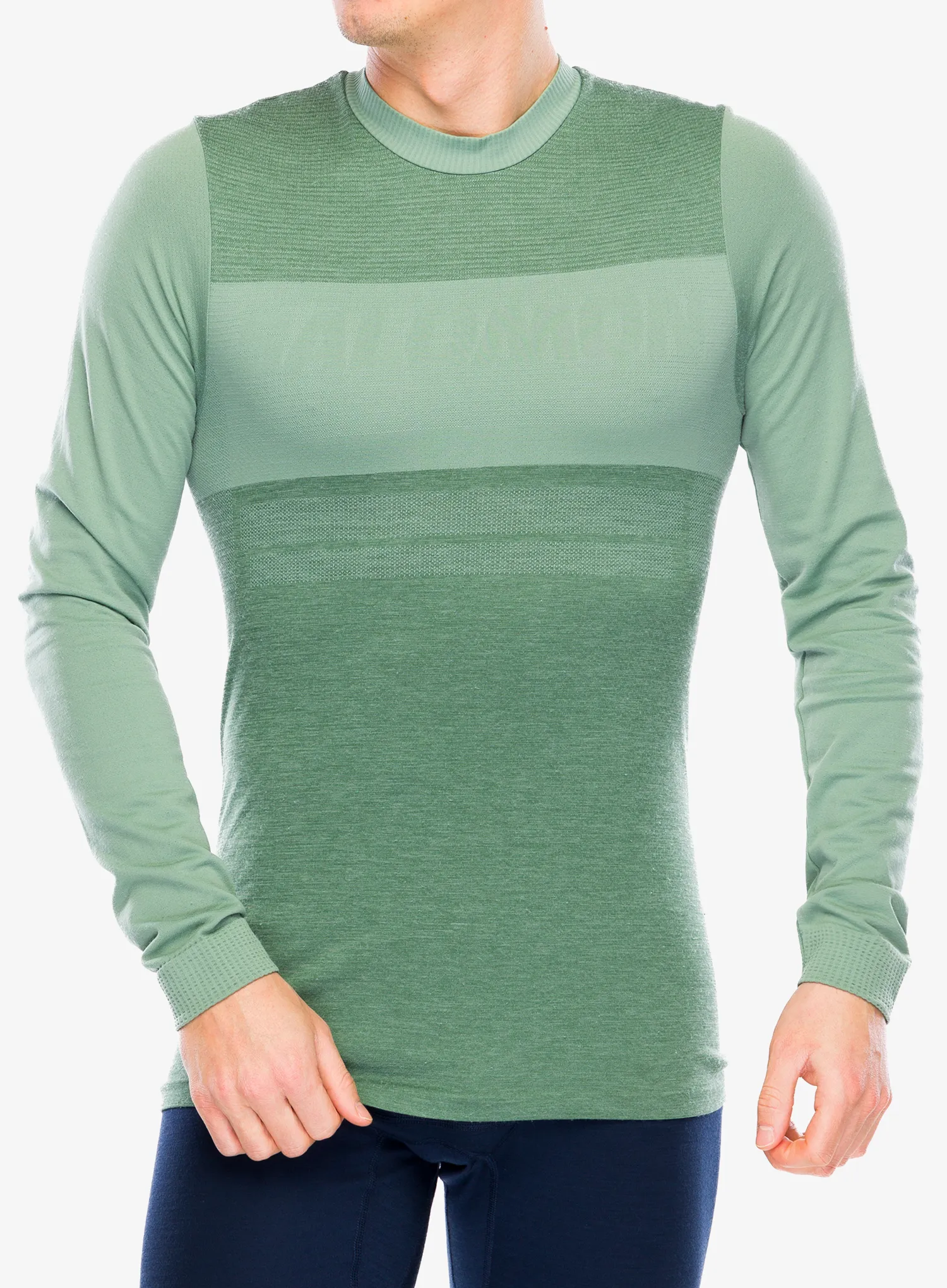 Funkční mikina Salomon Essential Wool LS Top - laurel wreath