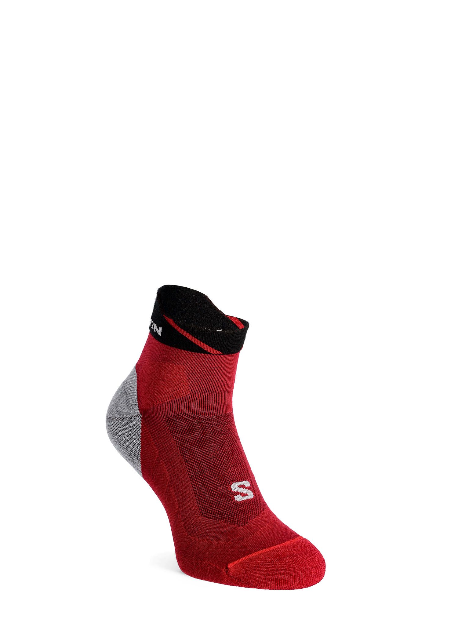 Ponožky na běhání Salomon Speedcross Ankle - red dahlia/black/poppy