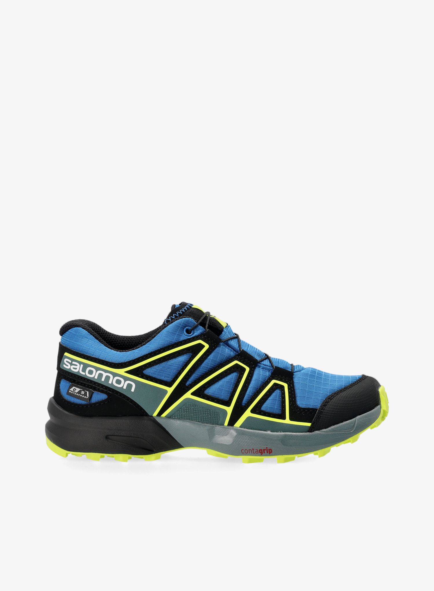 Dětské boty Salomon Speedcross CSWP - nautic blue/black/lime
