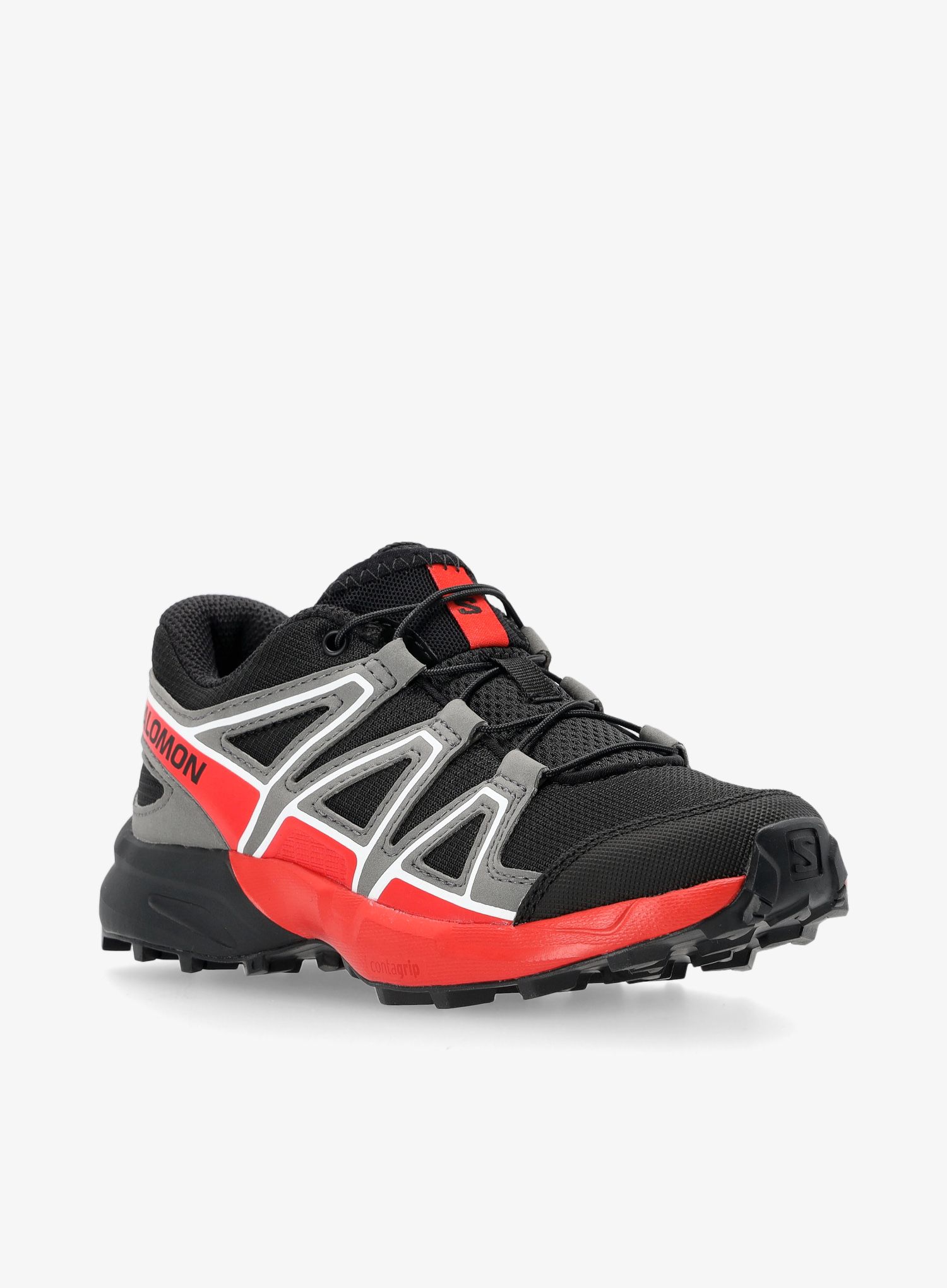 Dětské boty Salomon Speedcross - black/quiet/red