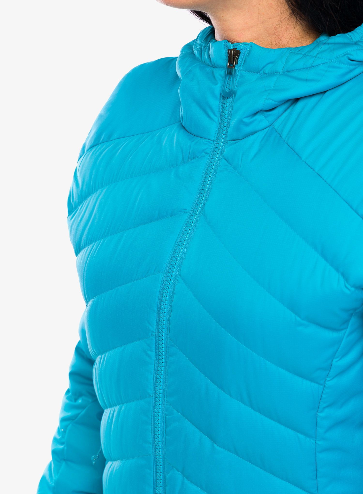 Dámská péřová bunda Salomon Transition Down Hoodie - b. reef