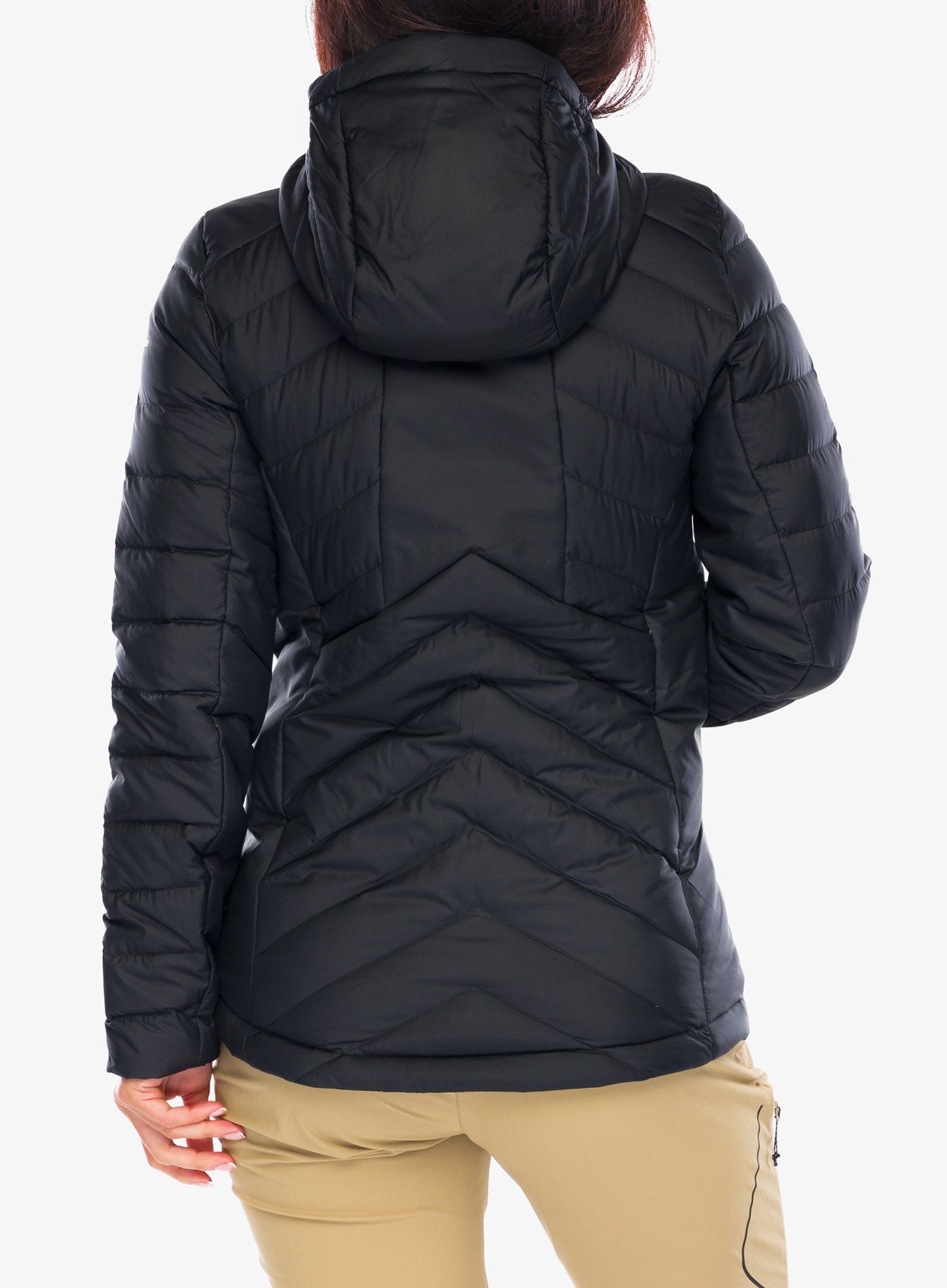 Dámská péřová bunda Salomon Transition Down Hoodie - black