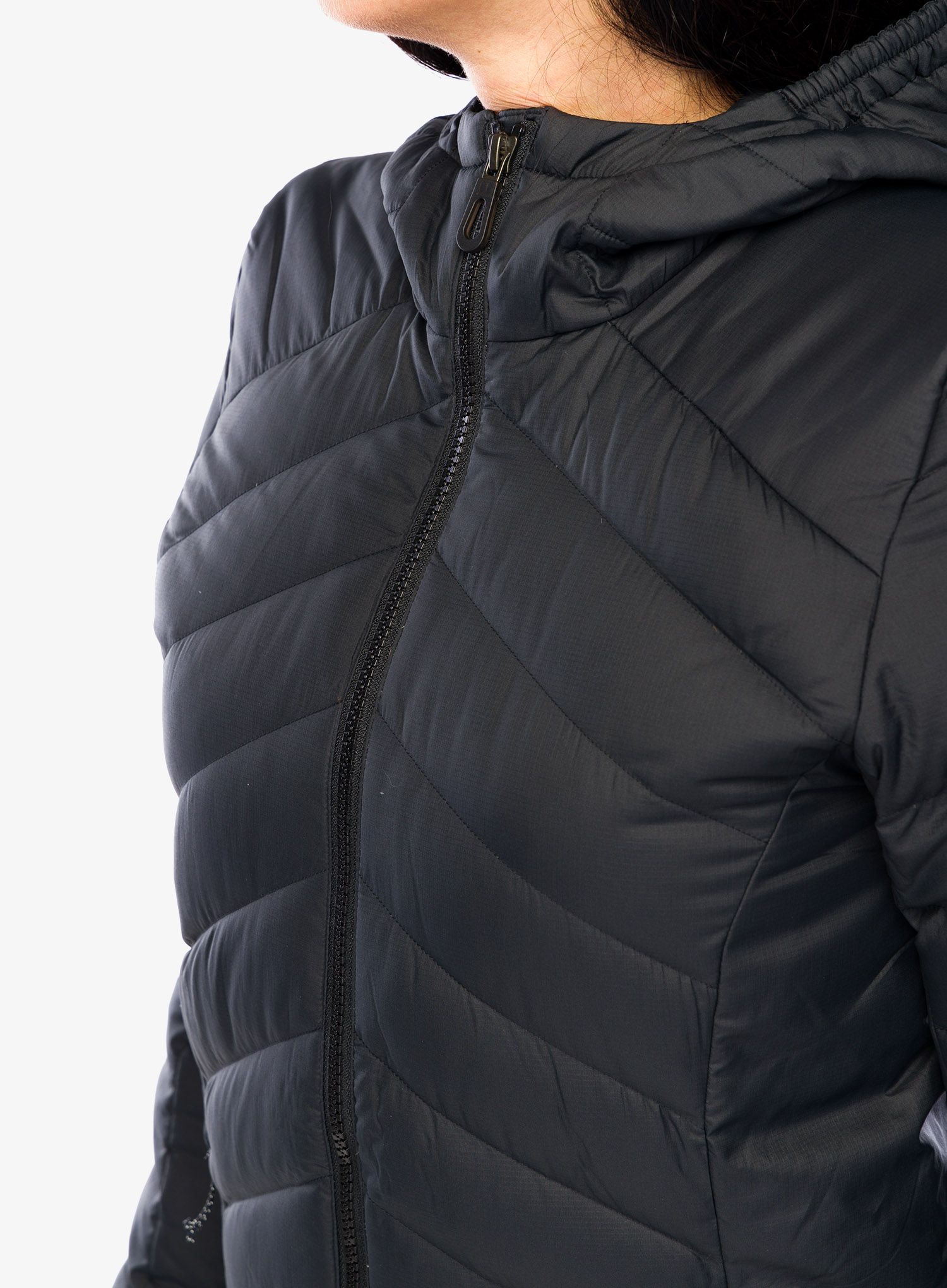 Dámská péřová bunda Salomon Transition Down Hoodie - black