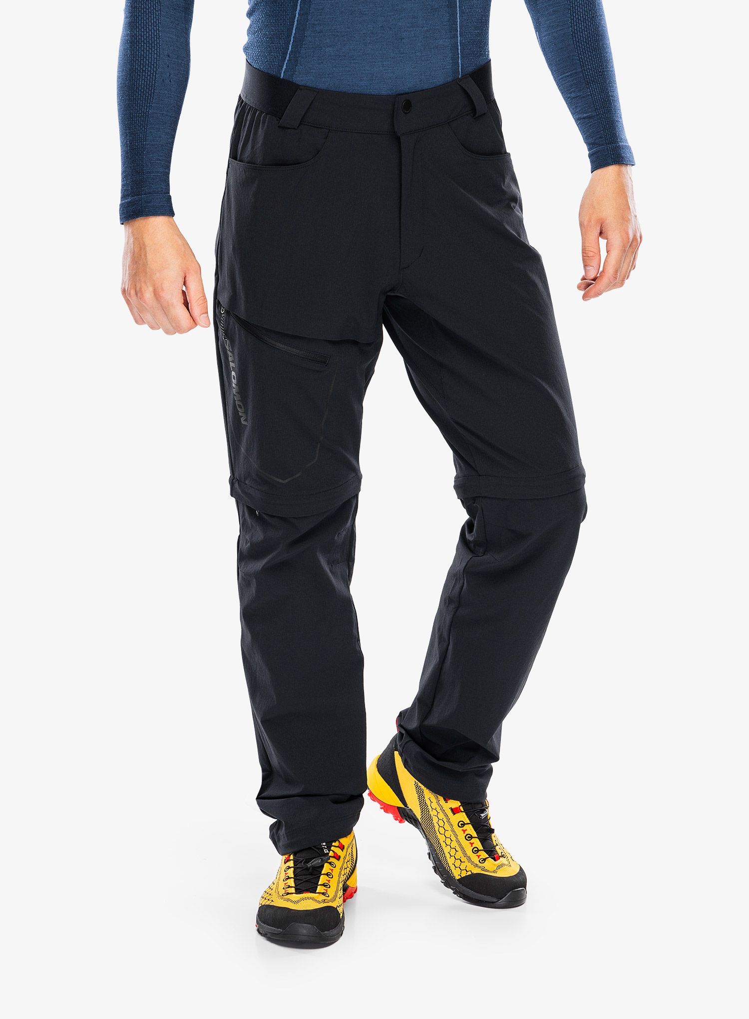 Kalhoty s odepínacími nohavicemi Salomon Wayfarer Zip Off Pants - deep black