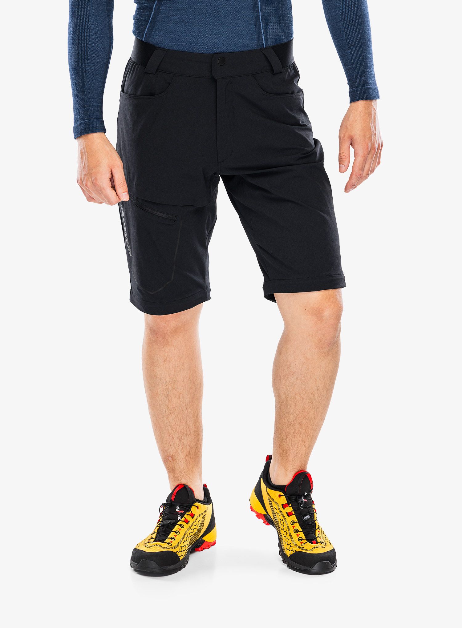 Kalhoty s odepínacími nohavicemi Salomon Wayfarer Zip Off Pants - deep black