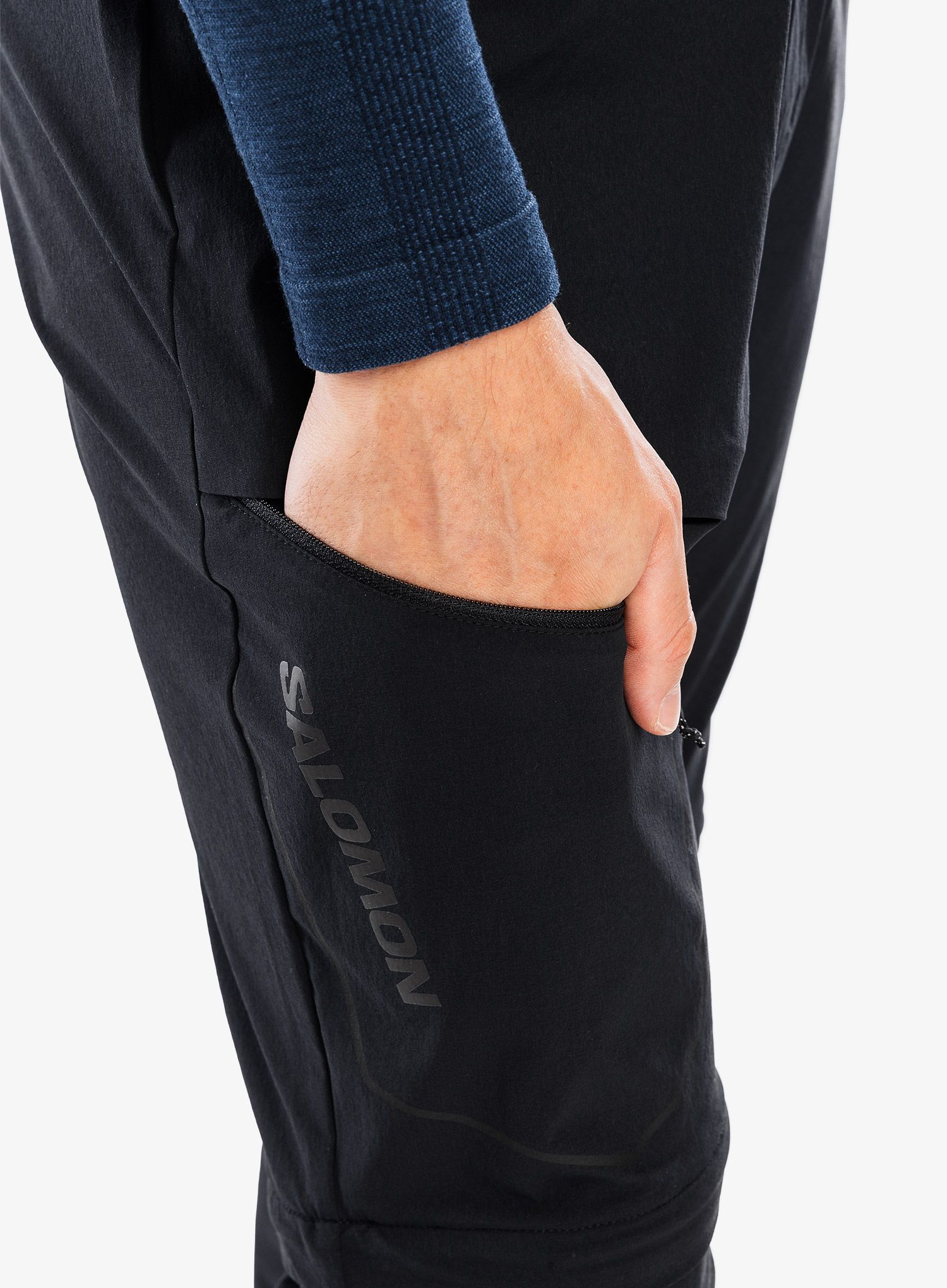 Kalhoty s odepínacími nohavicemi Salomon Wayfarer Zip Off Pants - deep black