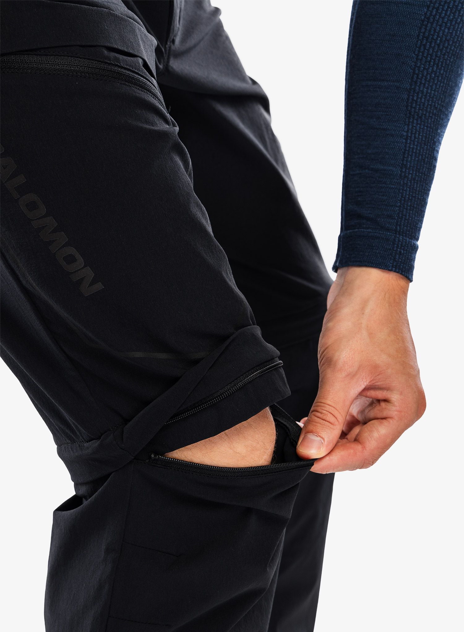 Kalhoty s odepínacími nohavicemi Salomon Wayfarer Zip Off Pants - deep black