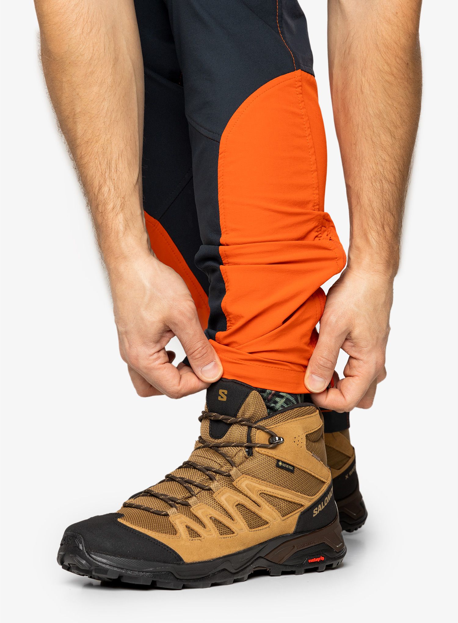 Turistické boty Salomon X Ward Leather Mid Gtx - kangaroo/black/gold