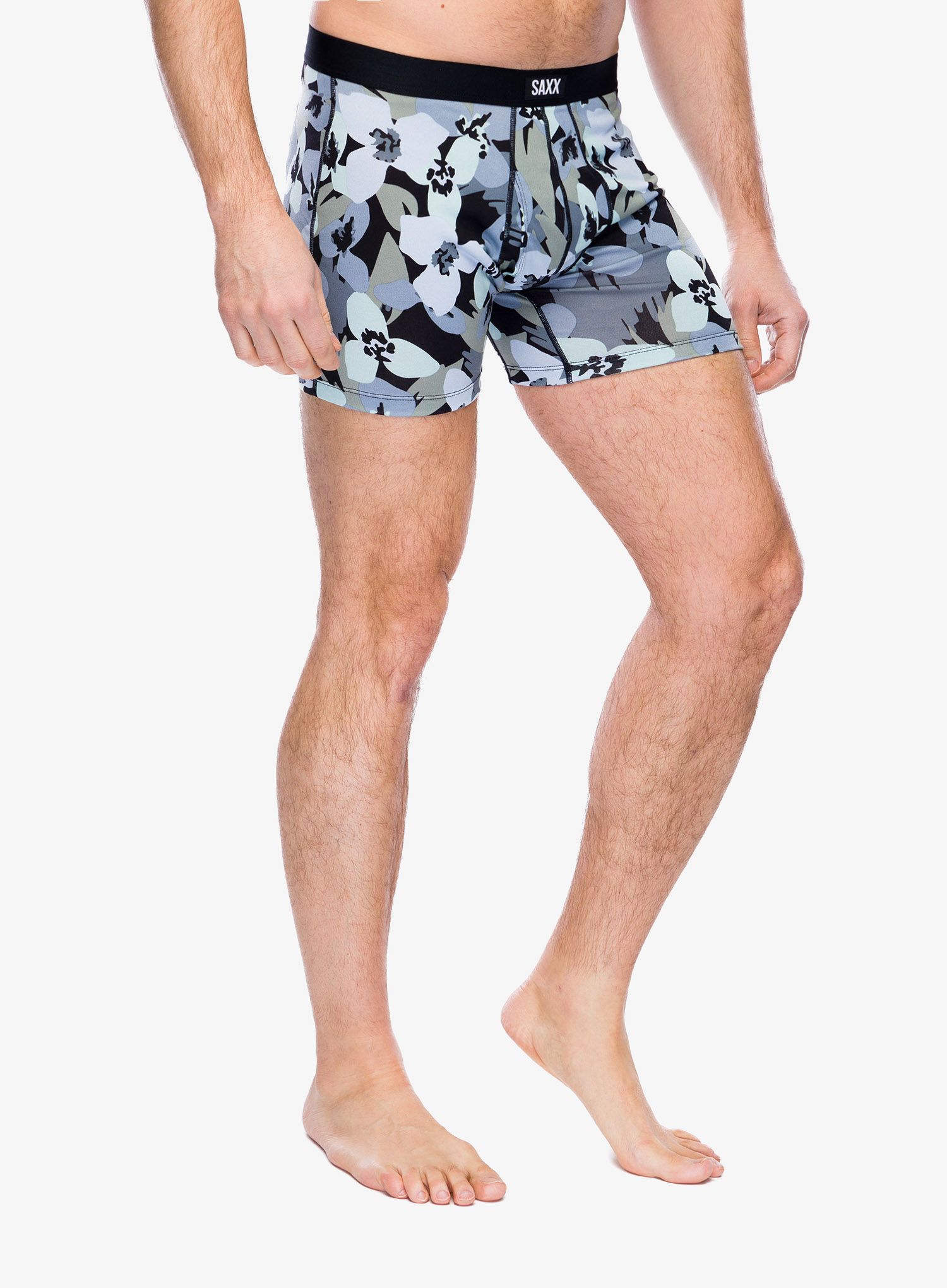 Funkční boxerky Saxx Daytripper Boxer Brief Fly - camo flowers/blue fog