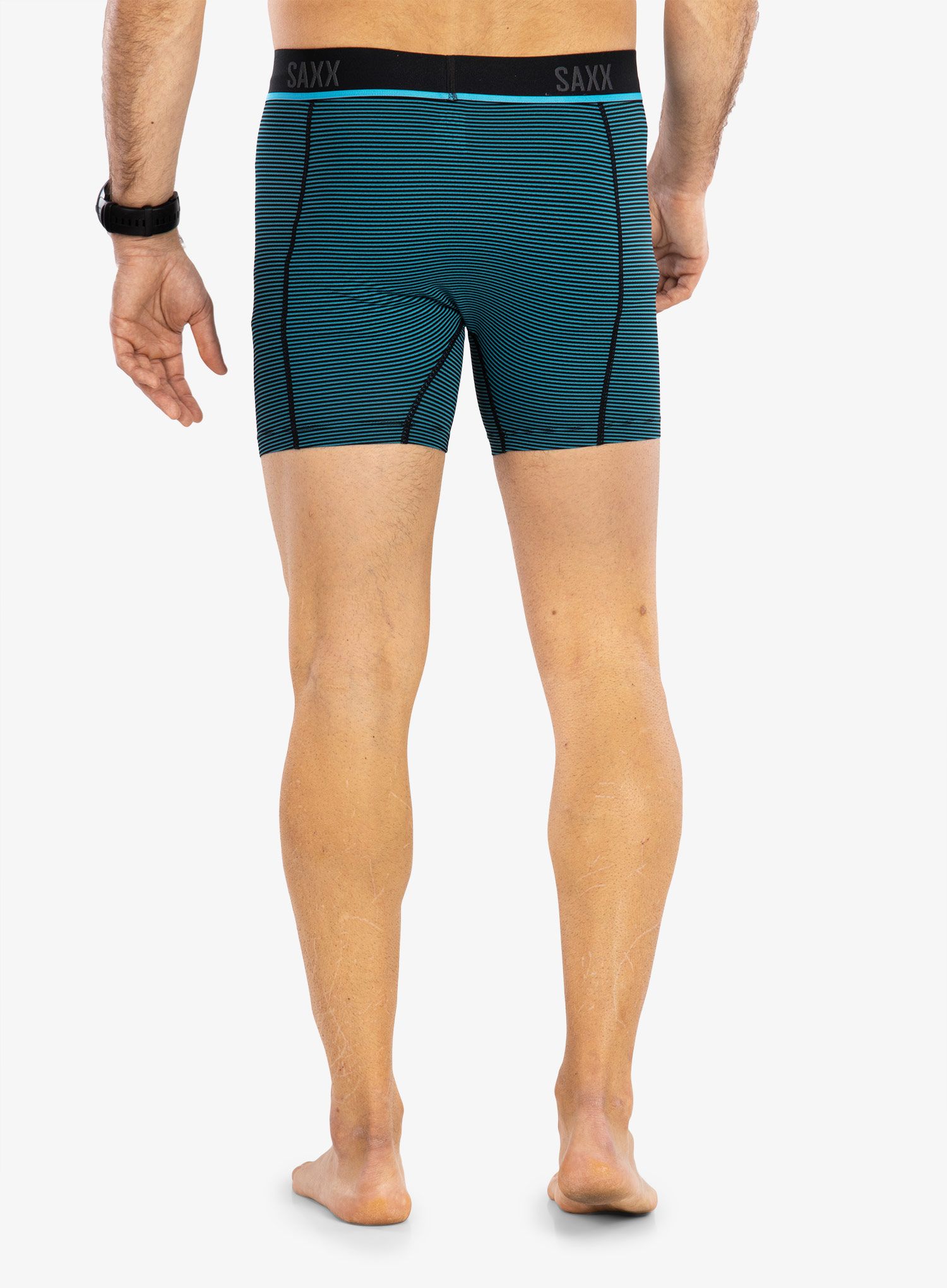 Termoaktivní boxerky Saxx Kinetic HD Boxer Brief - cool blue stripe