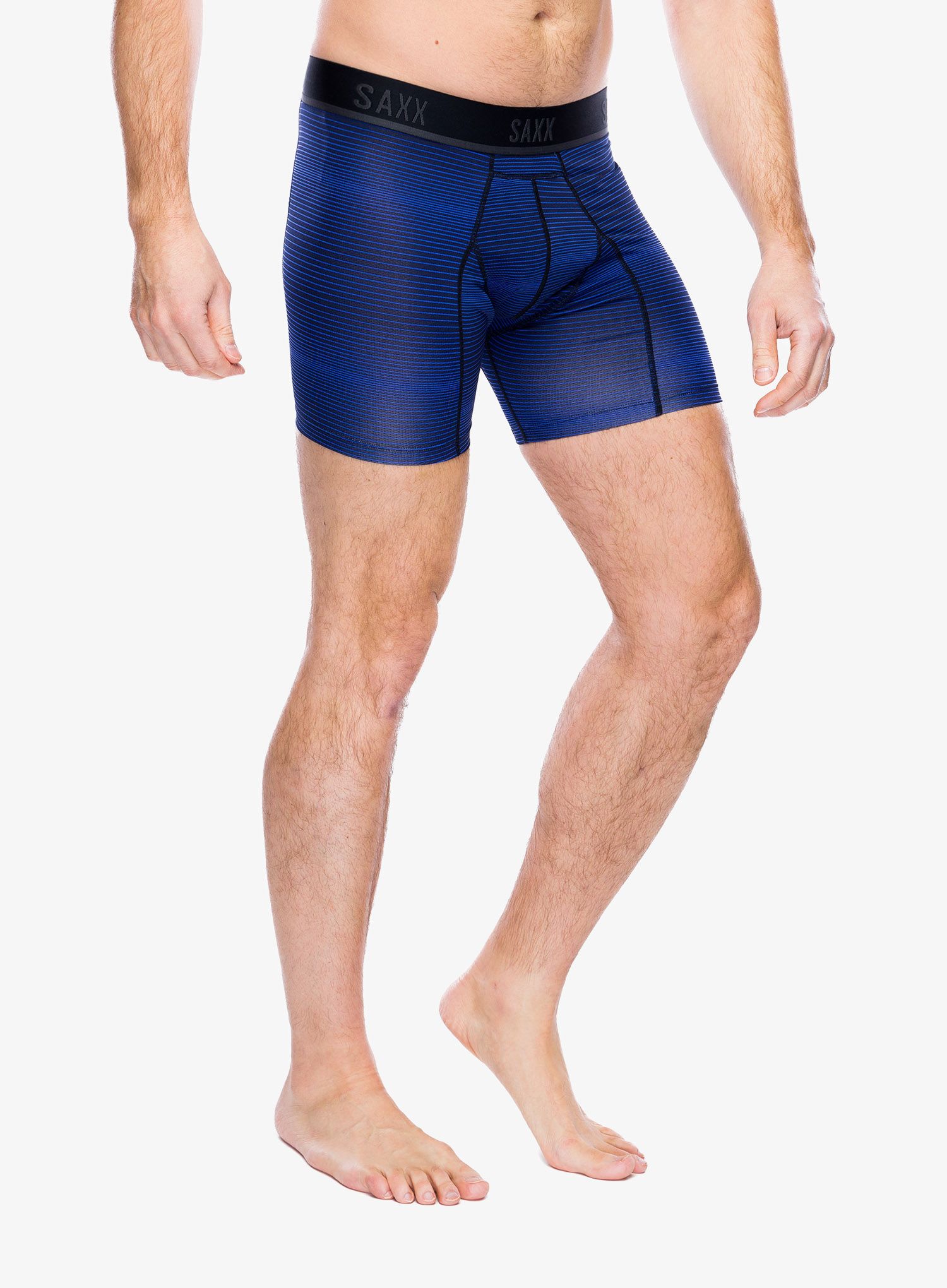 Funkční boxerky Saxx Kinetic Light Compression Mesh - variegated stripe/blue
