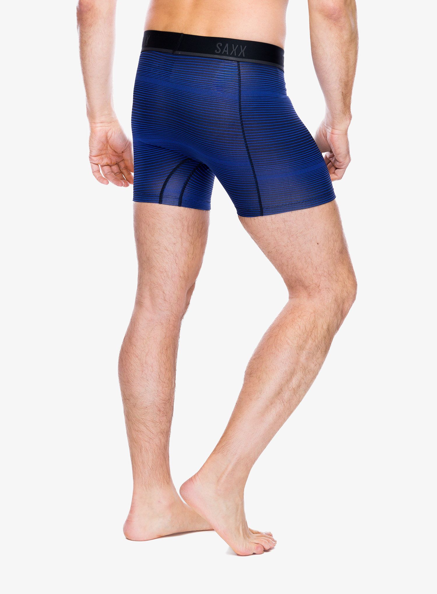 Funkční boxerky Saxx Kinetic Light Compression Mesh - variegated stripe/blue