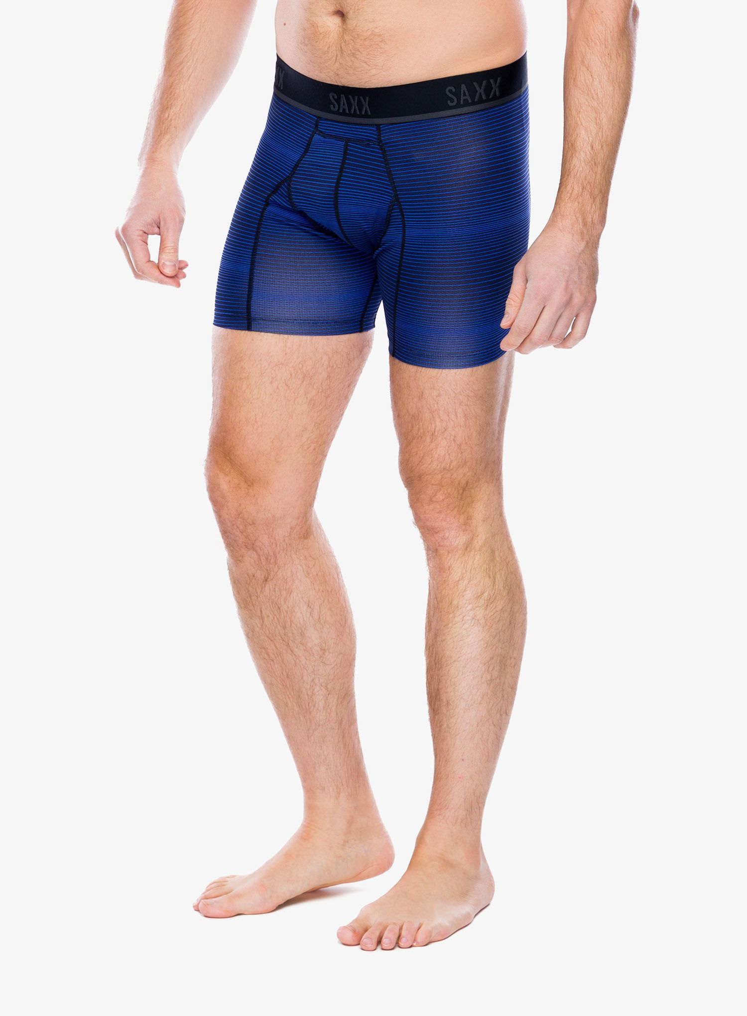 Funkční boxerky Saxx Kinetic Light Compression Mesh - variegated stripe/blue