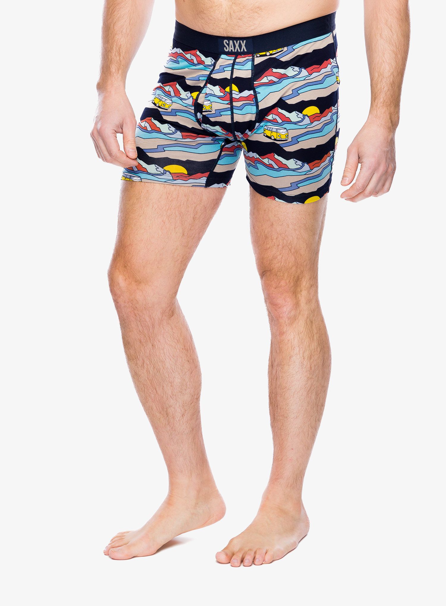 Funkční boxerky Saxx Ultra Super Soft Boxer Brief Fly - cabin fever/multi