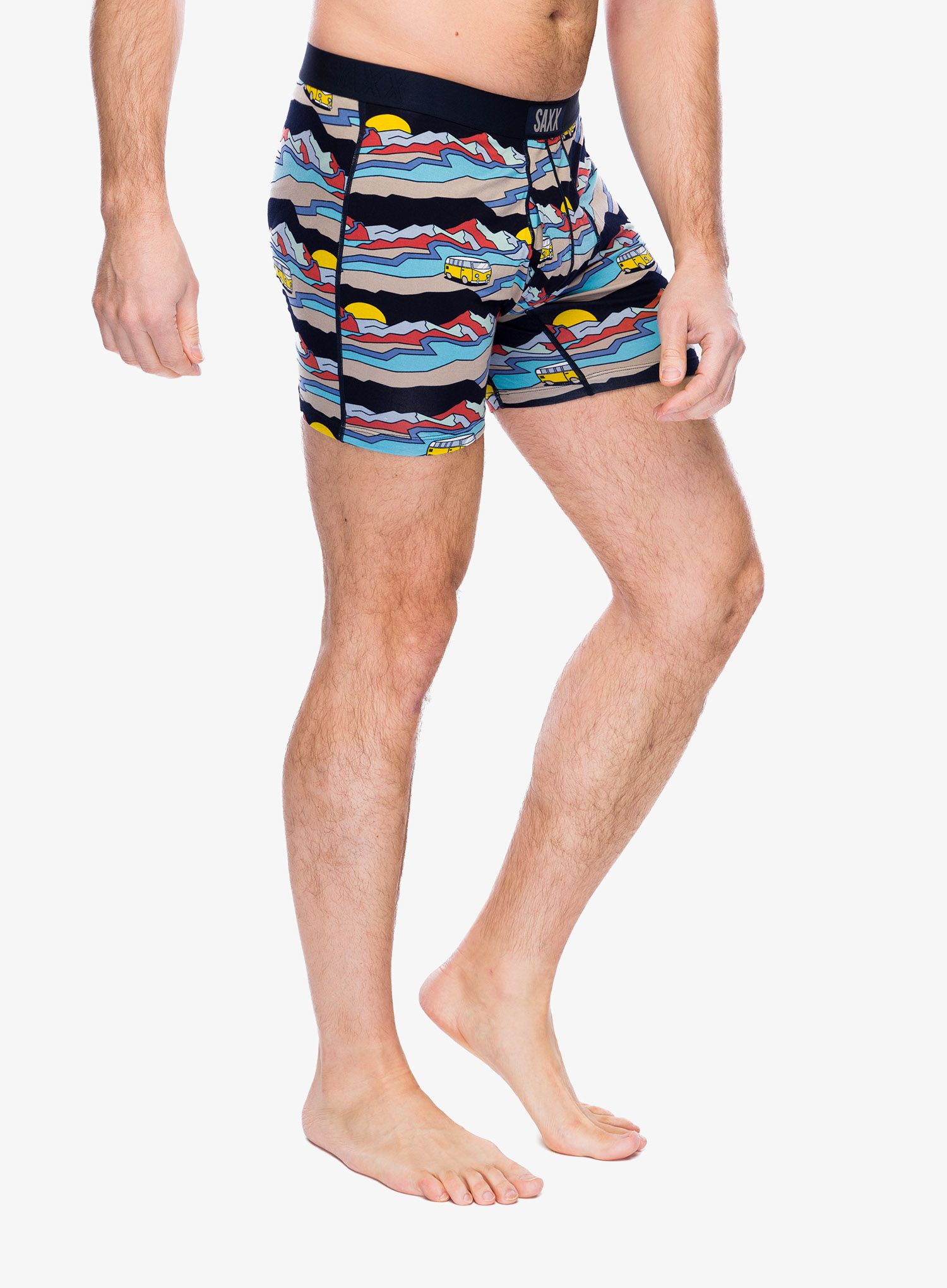 Funkční boxerky Saxx Ultra Super Soft Boxer Brief Fly - cabin fever/multi
