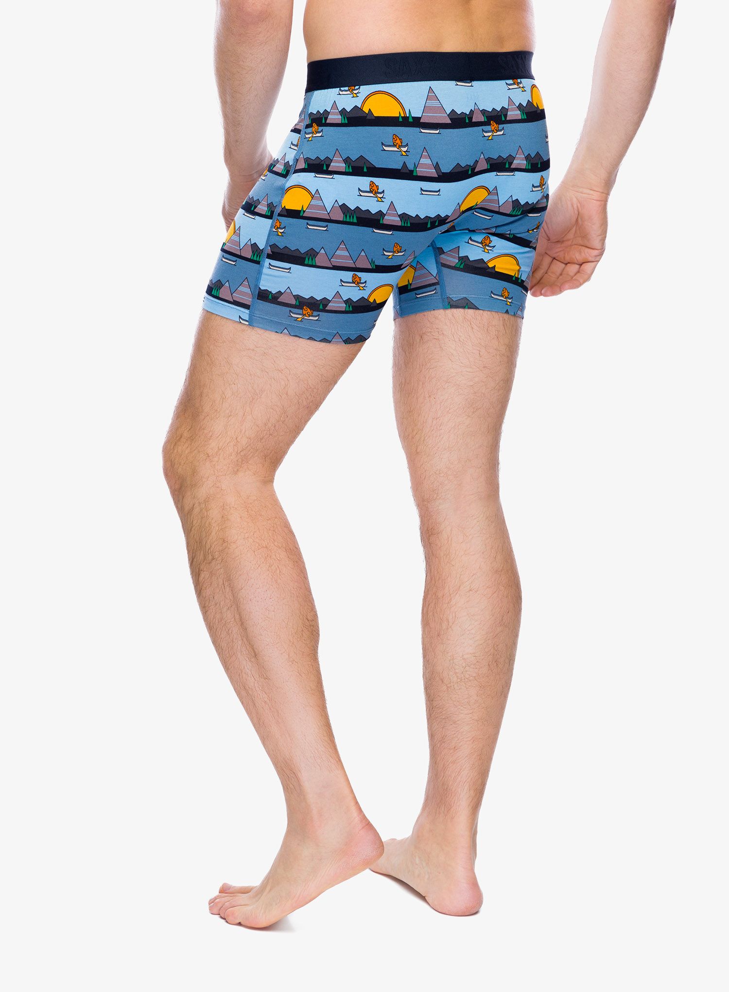 Funkční boxerky Saxx Ultra Super Soft Boxer Brief Fly - lazy river/blue