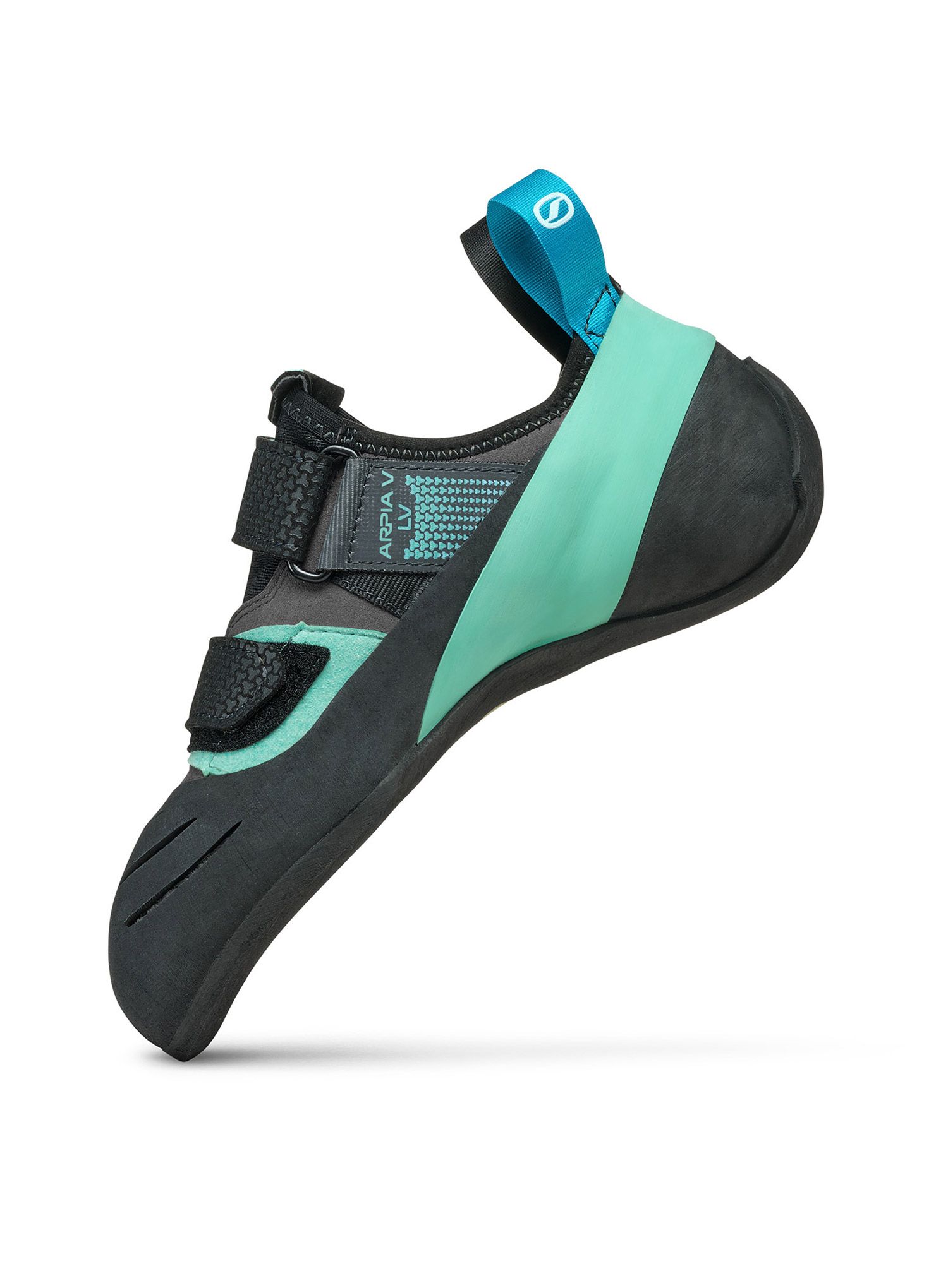 Lezečky Scarpa Arpia V LV - shark/aqua