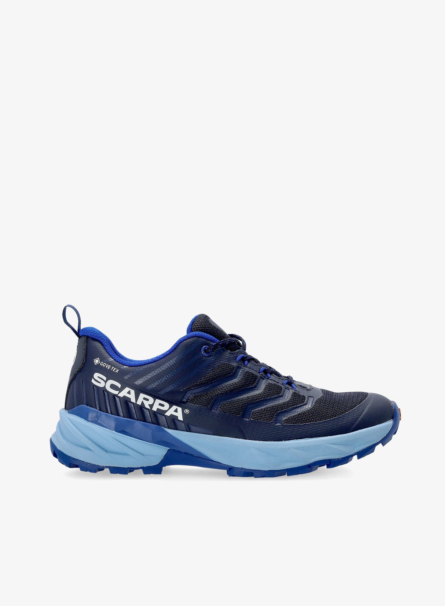 Dětské trekové boty Scarpa Rush Kid GTX - black/lake blue