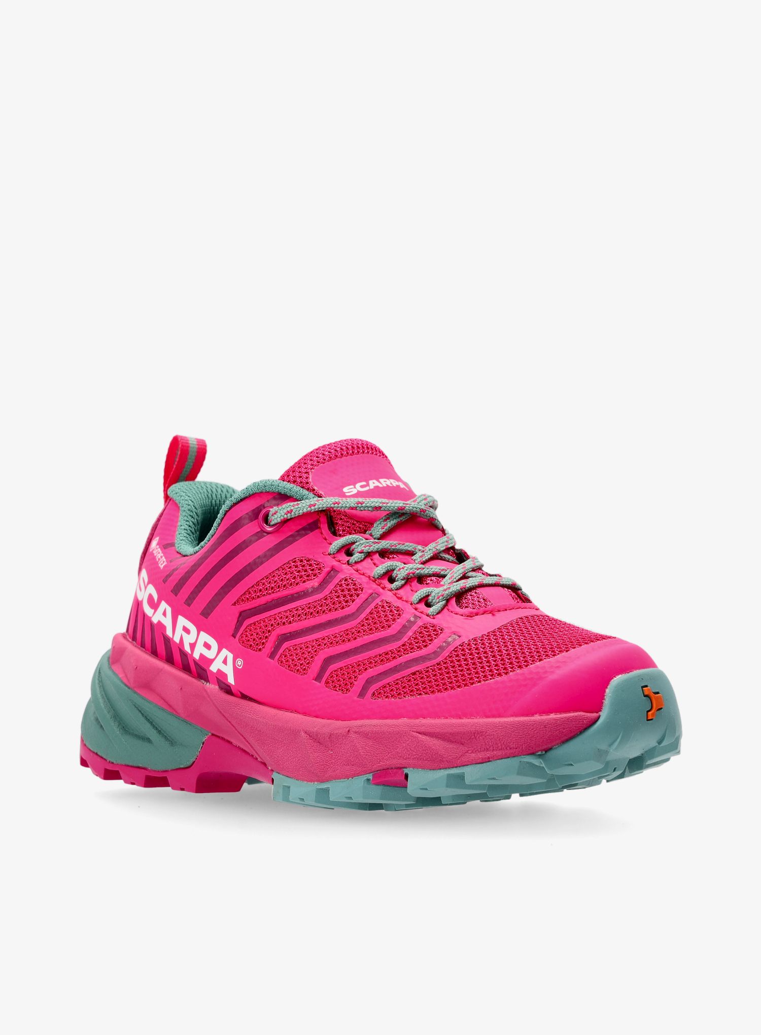 Dětské trekové boty Scarpa Rush Kid GTX - fuxia/lagoon