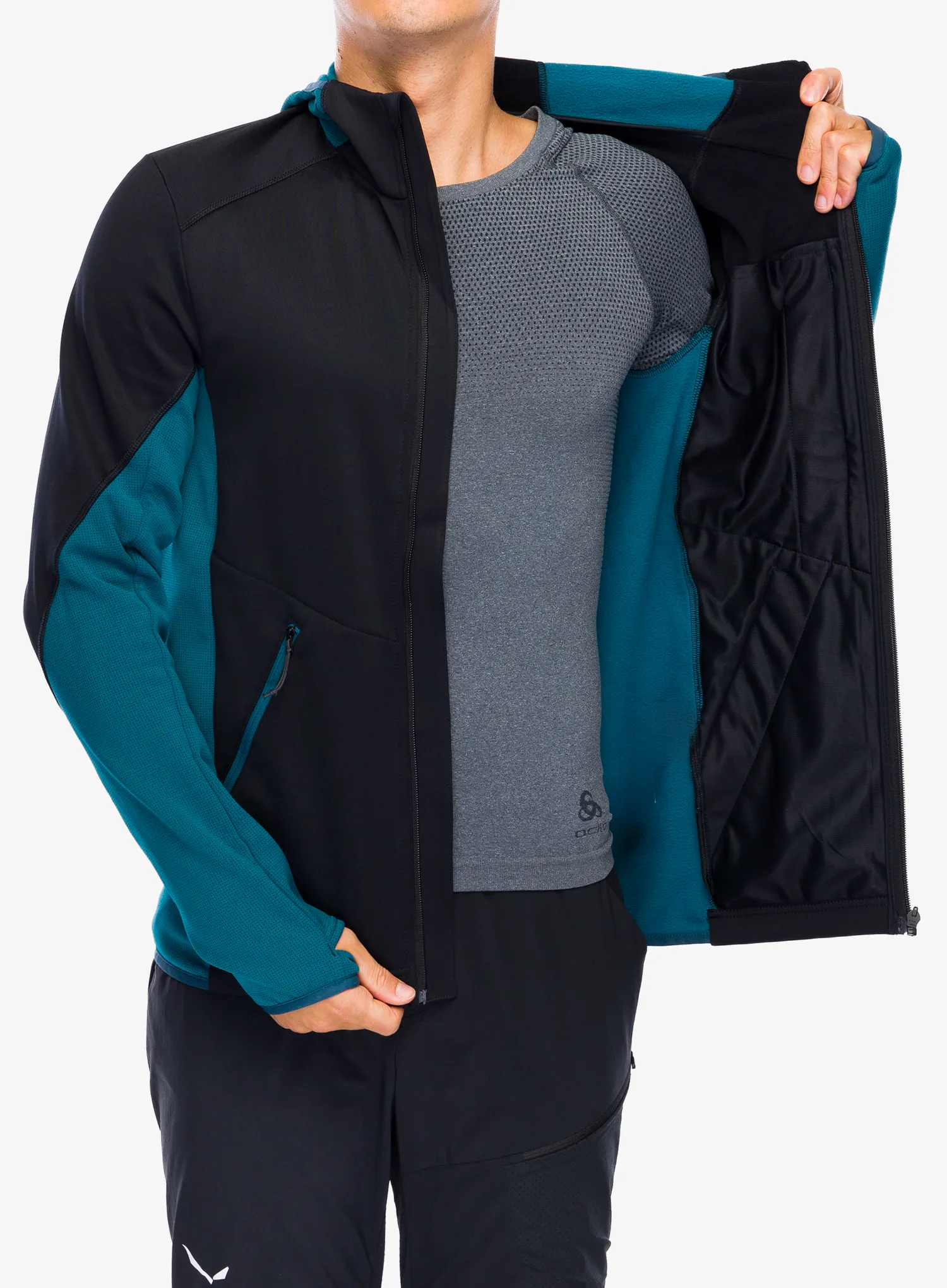 Mikina s kapucí Schoffel Fleece Hoody Lodron - black
