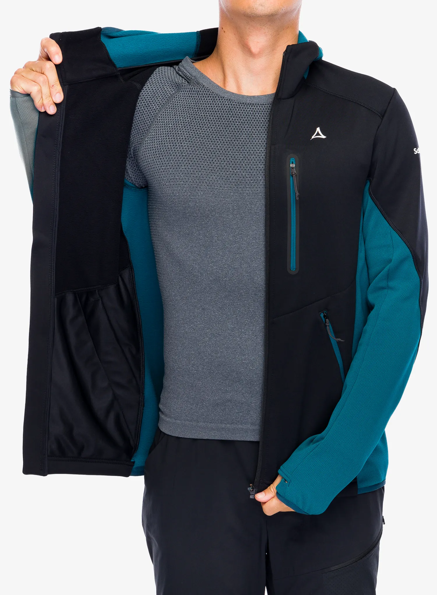 Mikina s kapucí Schoffel Fleece Hoody Lodron - black