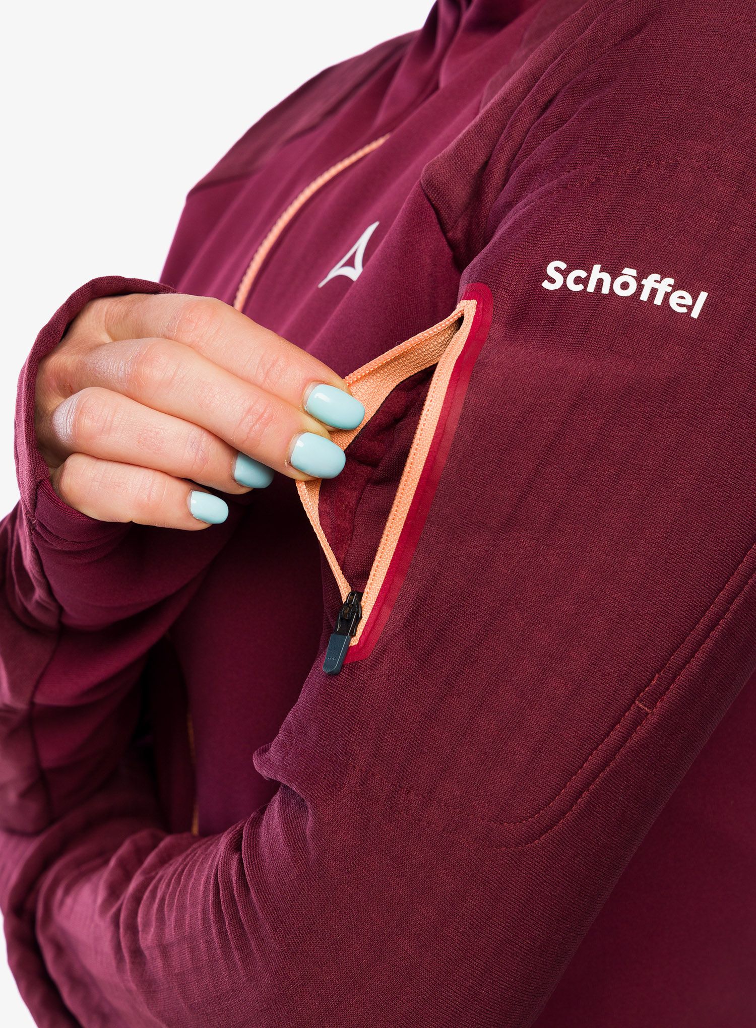 Dámská mikina Schoffel Fleece Hoody Rotbach - dark burgundy