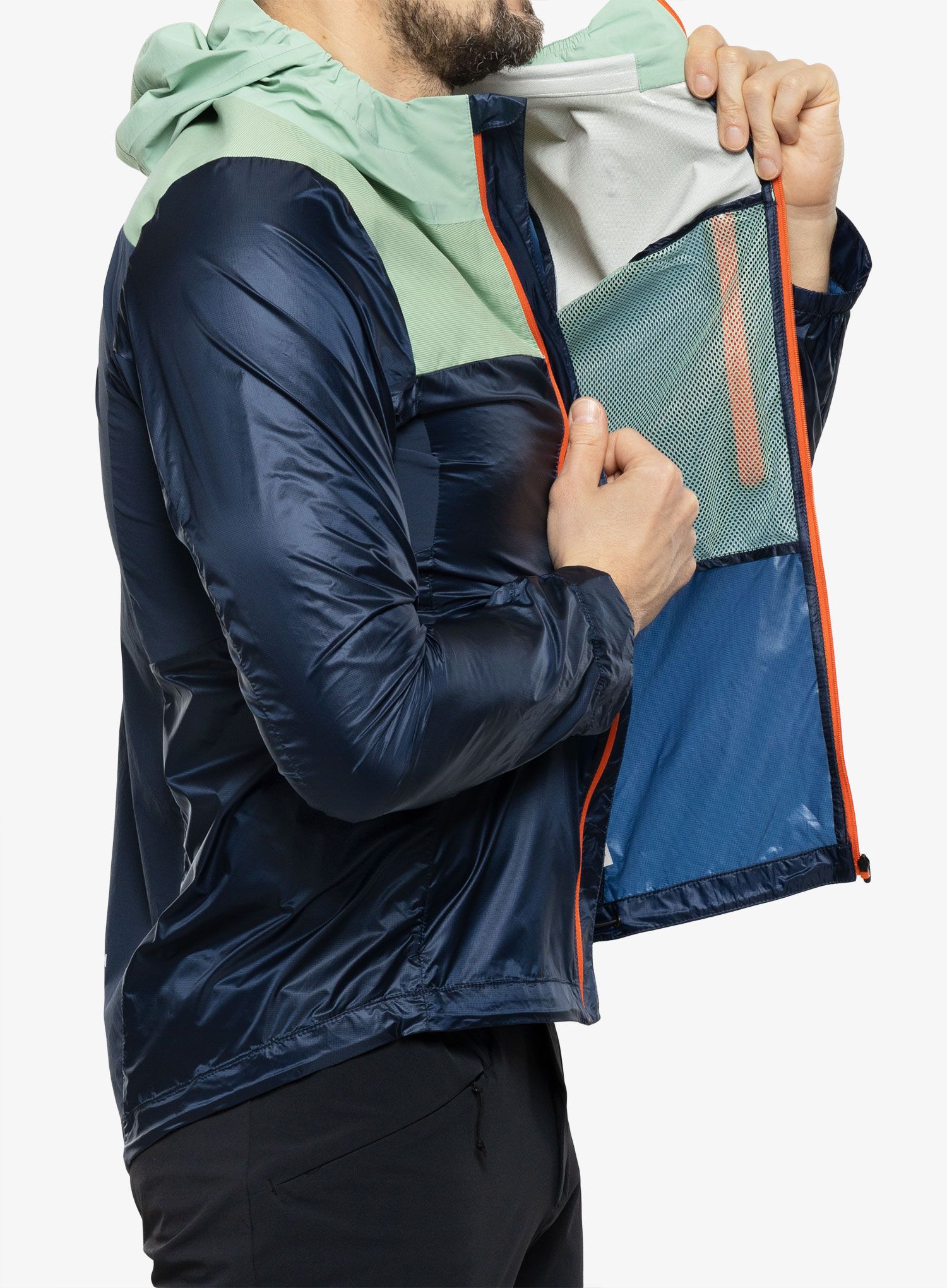 Bunda na kolo Schoffel Hybrid Jkt Flow Trail - dress blues