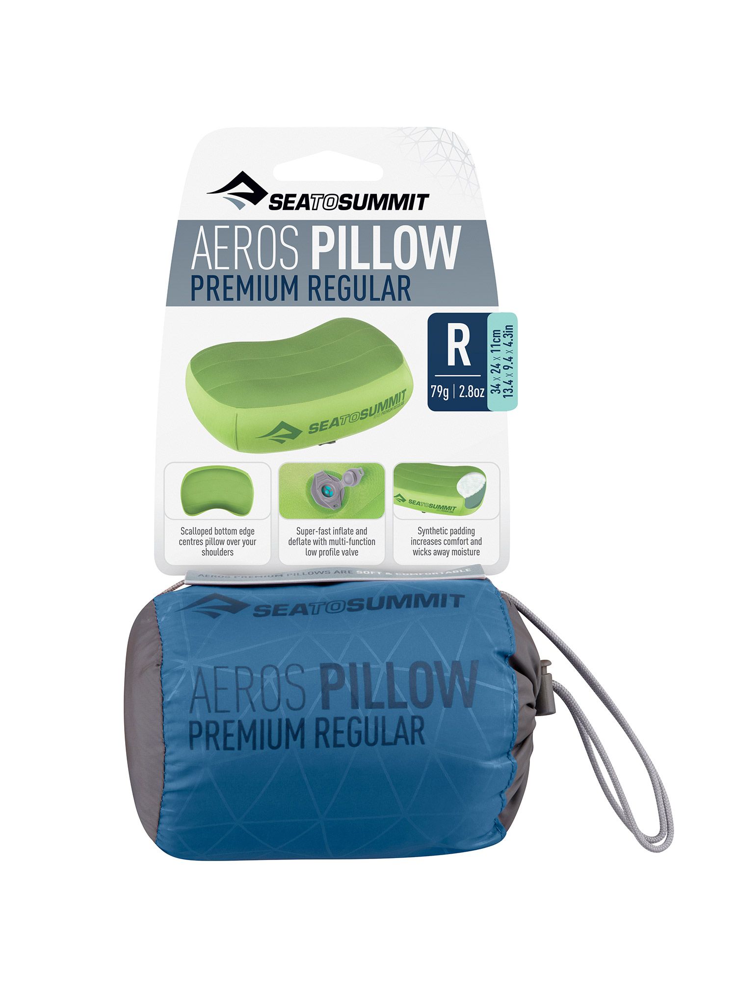 Cestovní polštářek Sea To Summit Aeros Premium Pillow - blue/blue