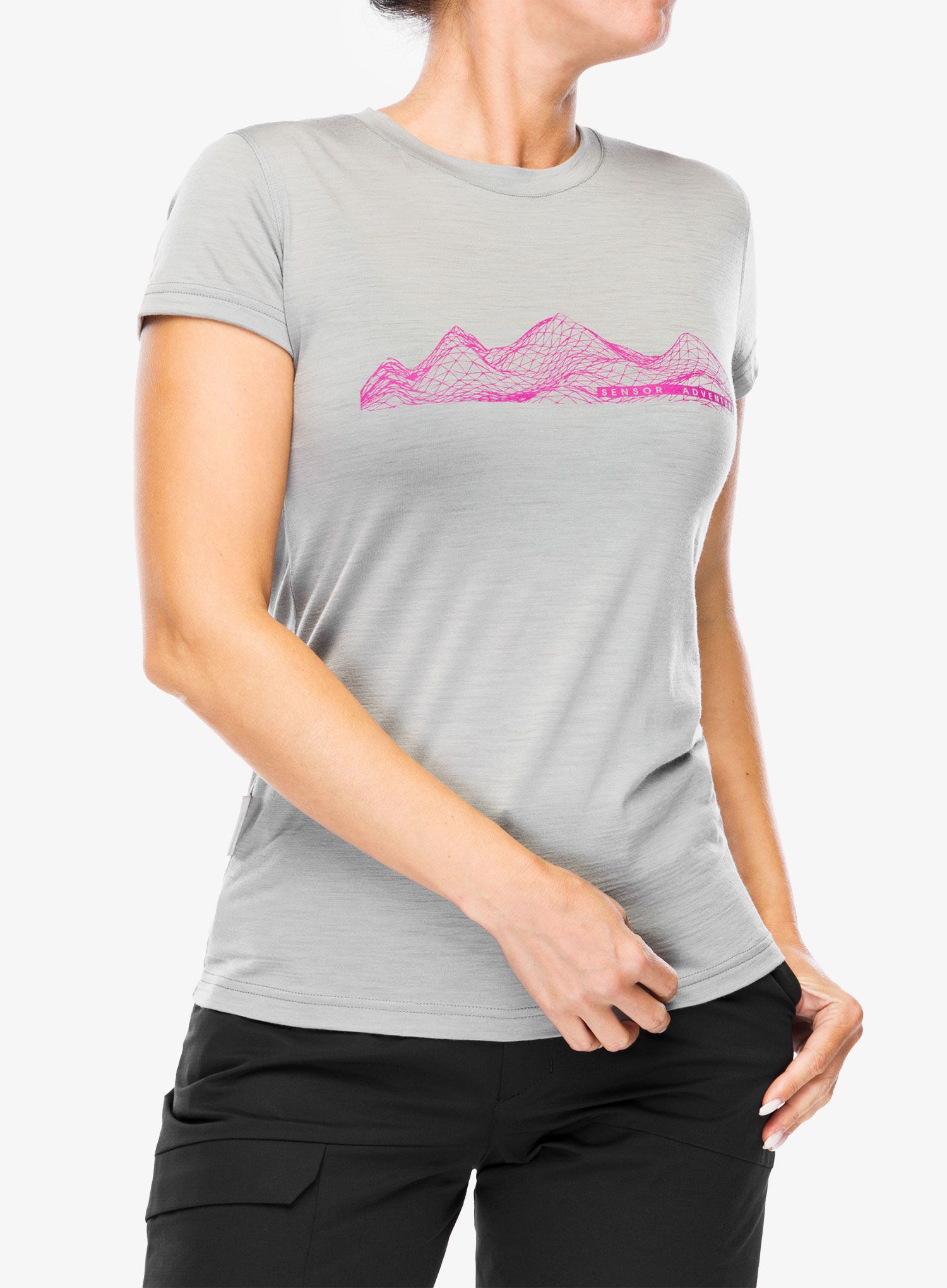 Dámské tričko Sensor Merino Active PT Tee S/S - grey mountain