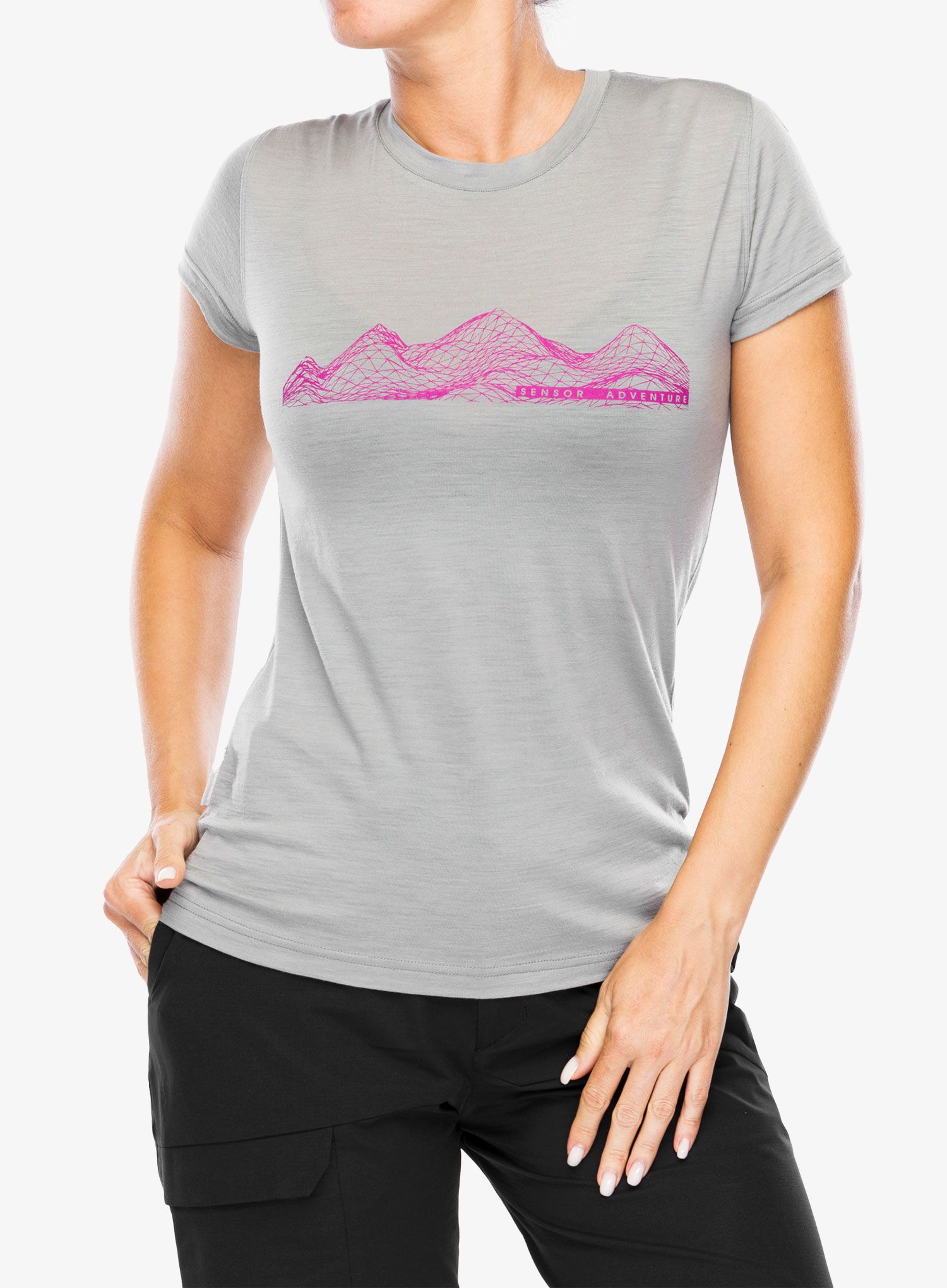 Dámské tričko Sensor Merino Active PT Tee S/S - grey mountain