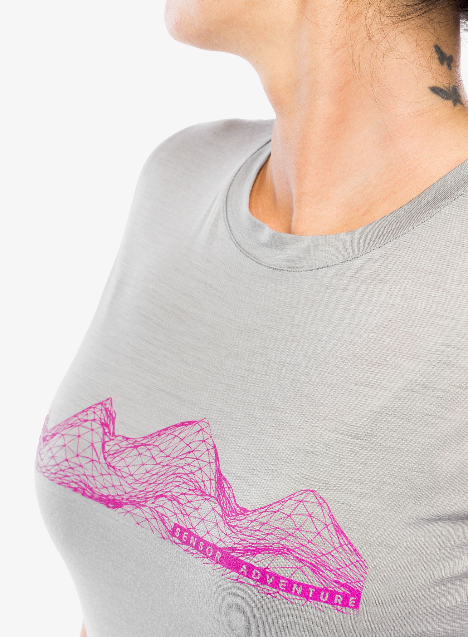 Dámské tričko Sensor Merino Active PT Tee S/S - grey mountain