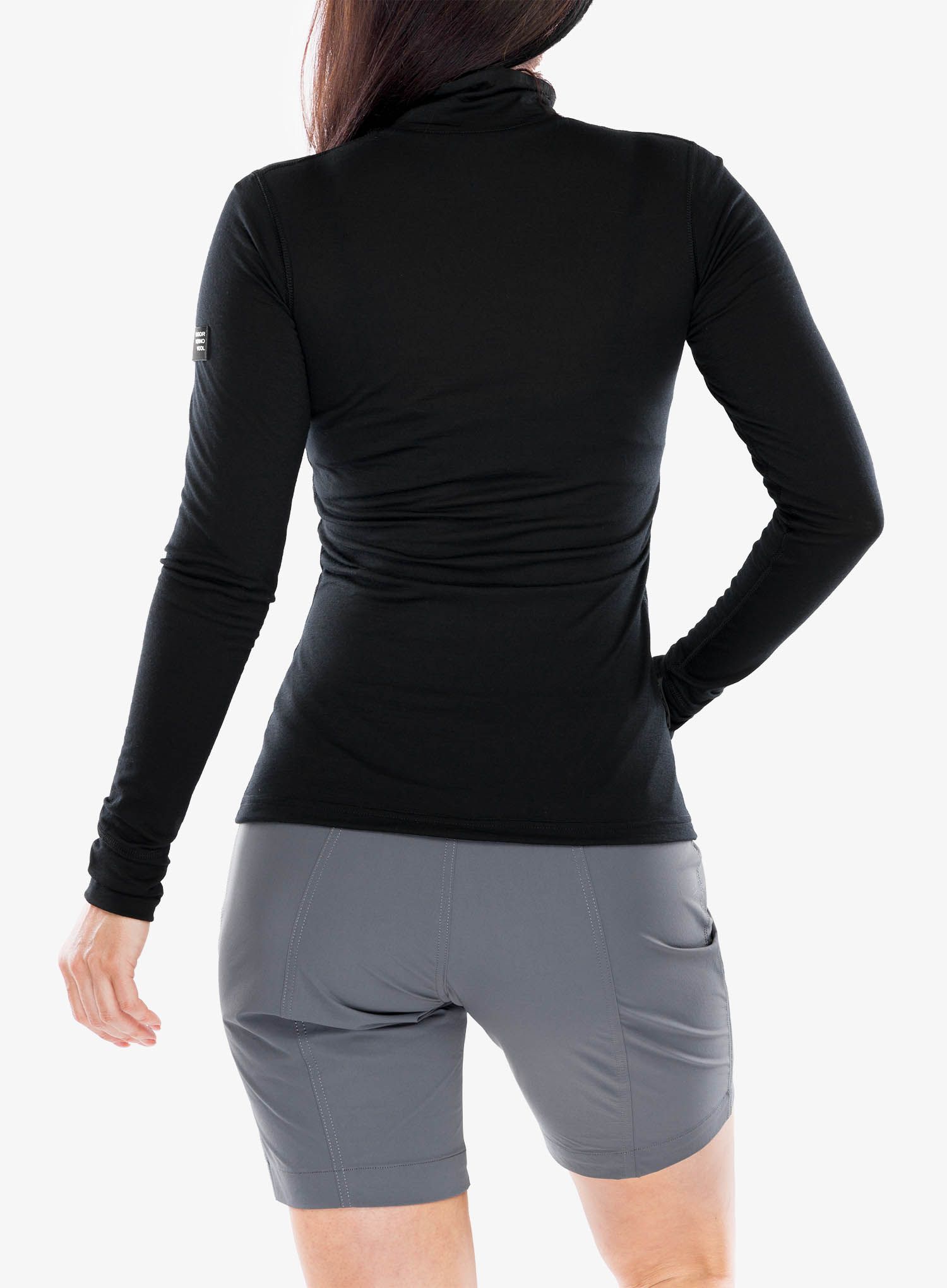 Dámská funkční mikina Sensor Merino Active Tee L/S Zip - black