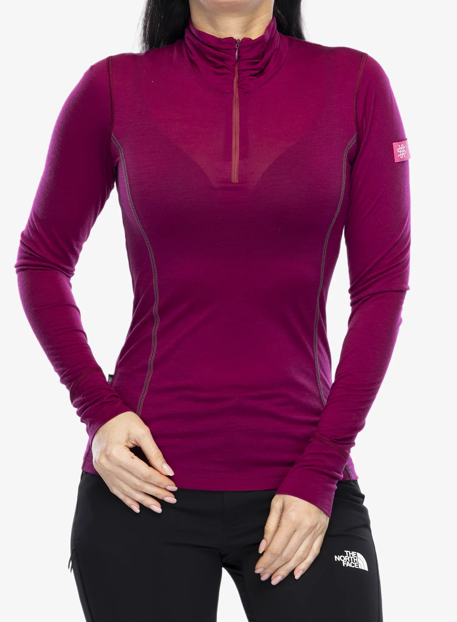 Dámská termoaktivní mikina Sensor Merino Active Tee L/S Zip - lilla