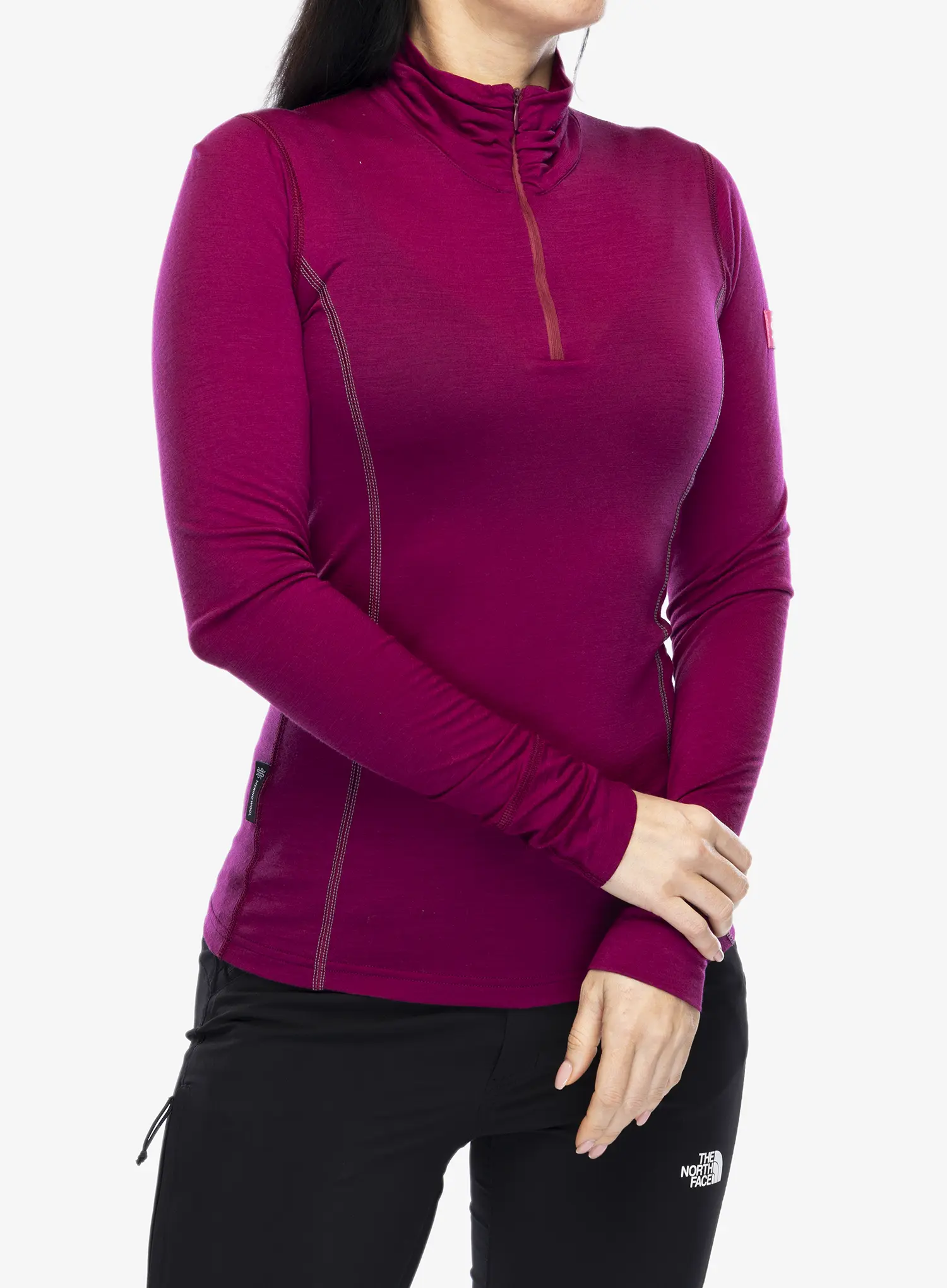 Dámská termoaktivní mikina Sensor Merino Active Tee L/S Zip - lilla