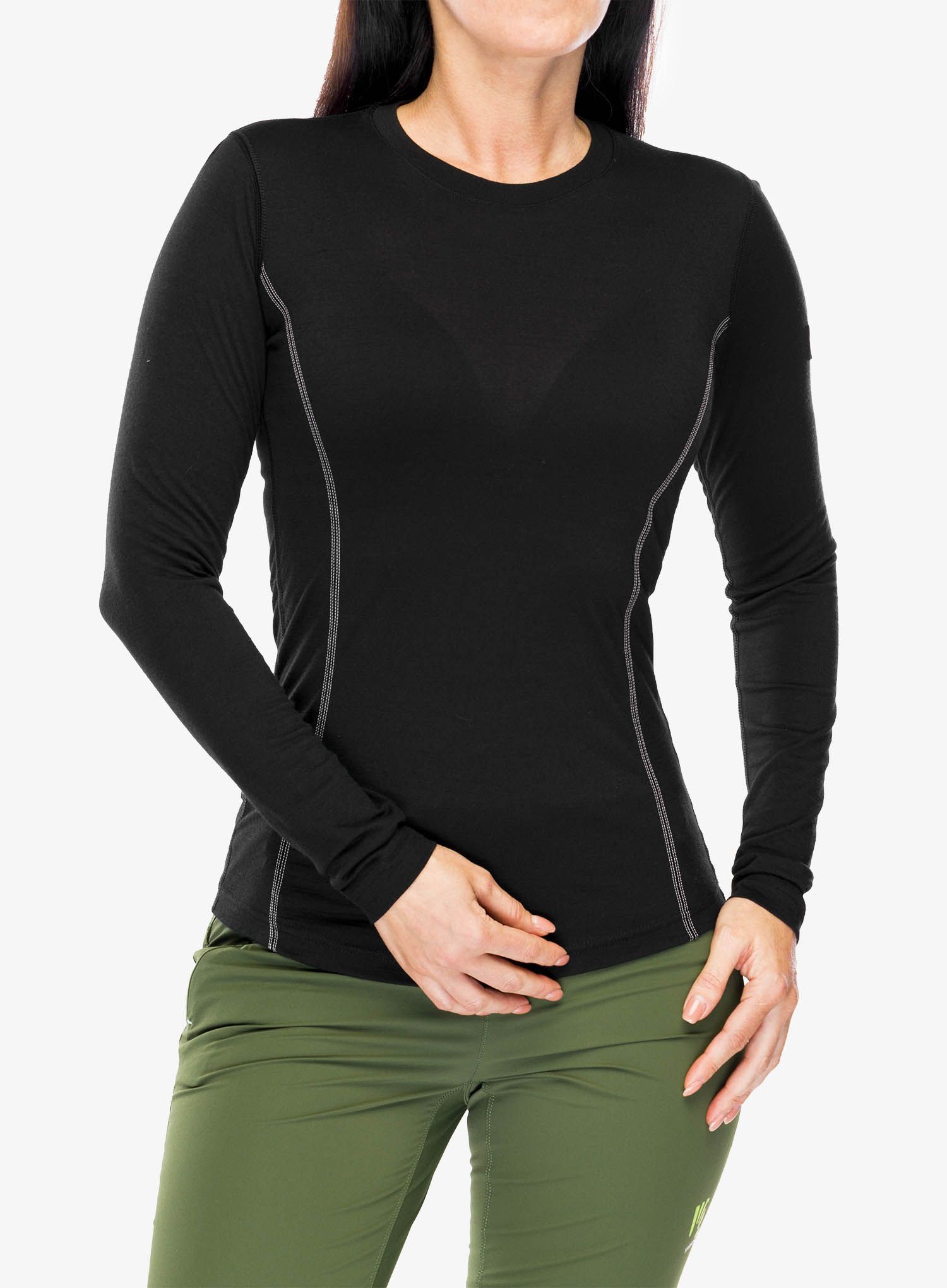 Dámská termoaktivní mikina Sensor Merino Active Tee L/S - black