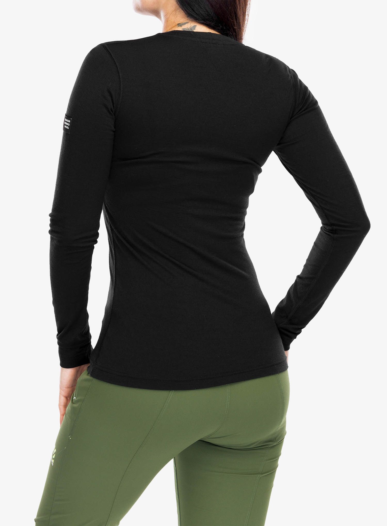 Dámská termoaktivní mikina Sensor Merino Active Tee L/S - black