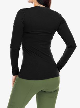 Dámská termoaktivní mikina Sensor Merino Active Tee L/S - black