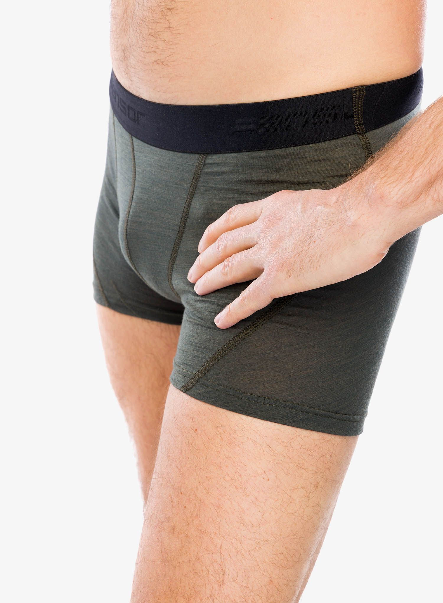 Funkční boxerky Sensor Merino Air Boxers - olive green