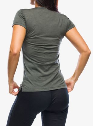 Merino triko dámské Sensor Merino Air PT Fox Tee SS - olive green