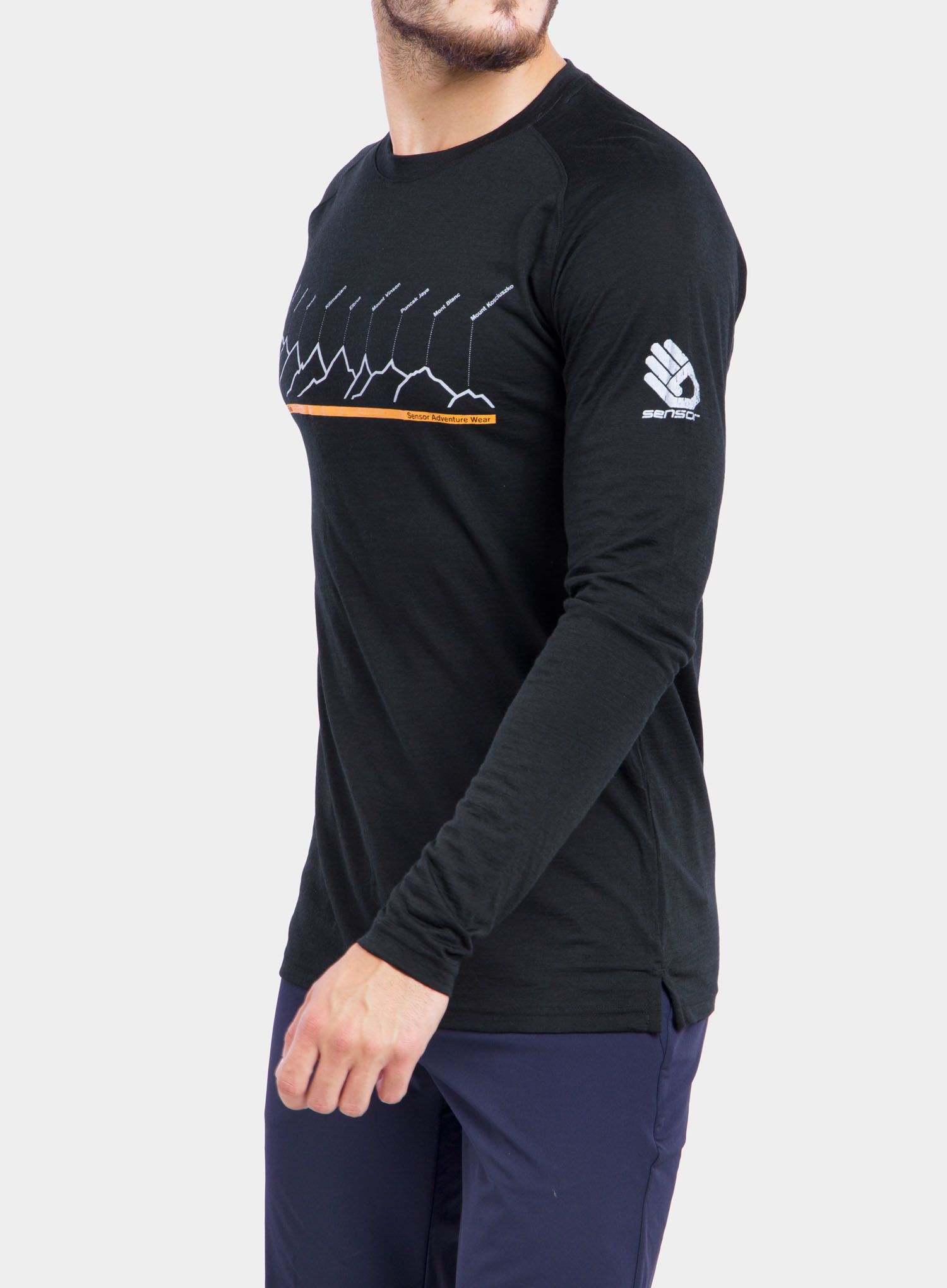 Termoaktivní mikina Sensor Merino Air PT Tee LS - black