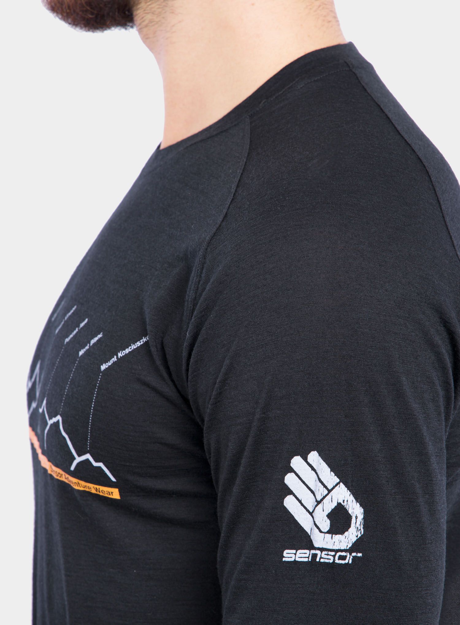 Termoaktivní mikina Sensor Merino Air PT Tee LS - black