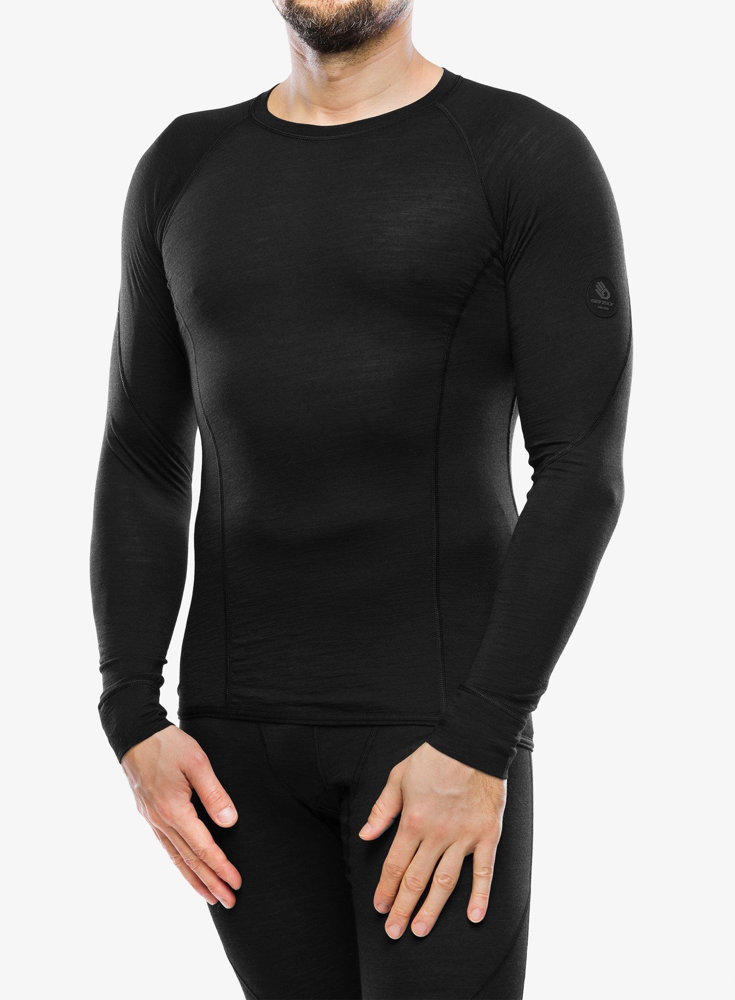 Funkční mikina Sensor Merino Air Tee LS - black