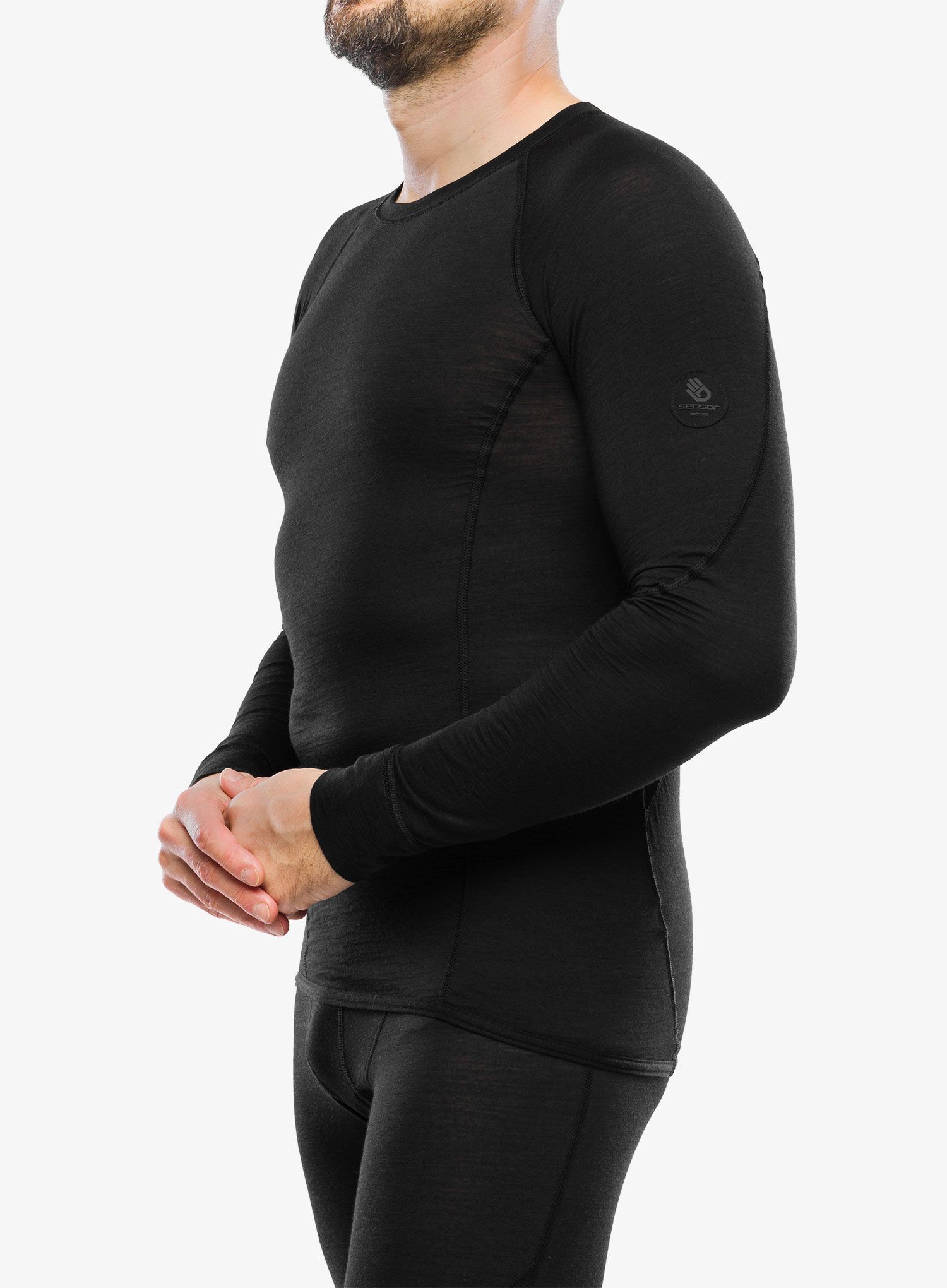 Funkční mikina Sensor Merino Air Tee LS - black