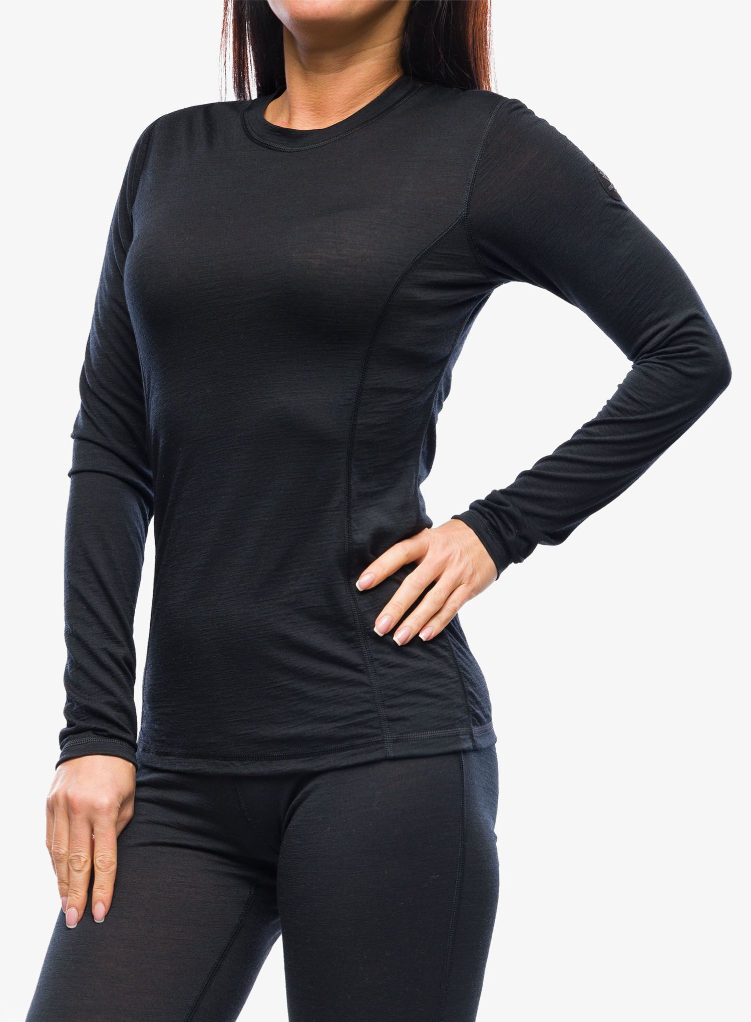 Dámská funkční mikina Sensor Merino Air Tee LS - black/black