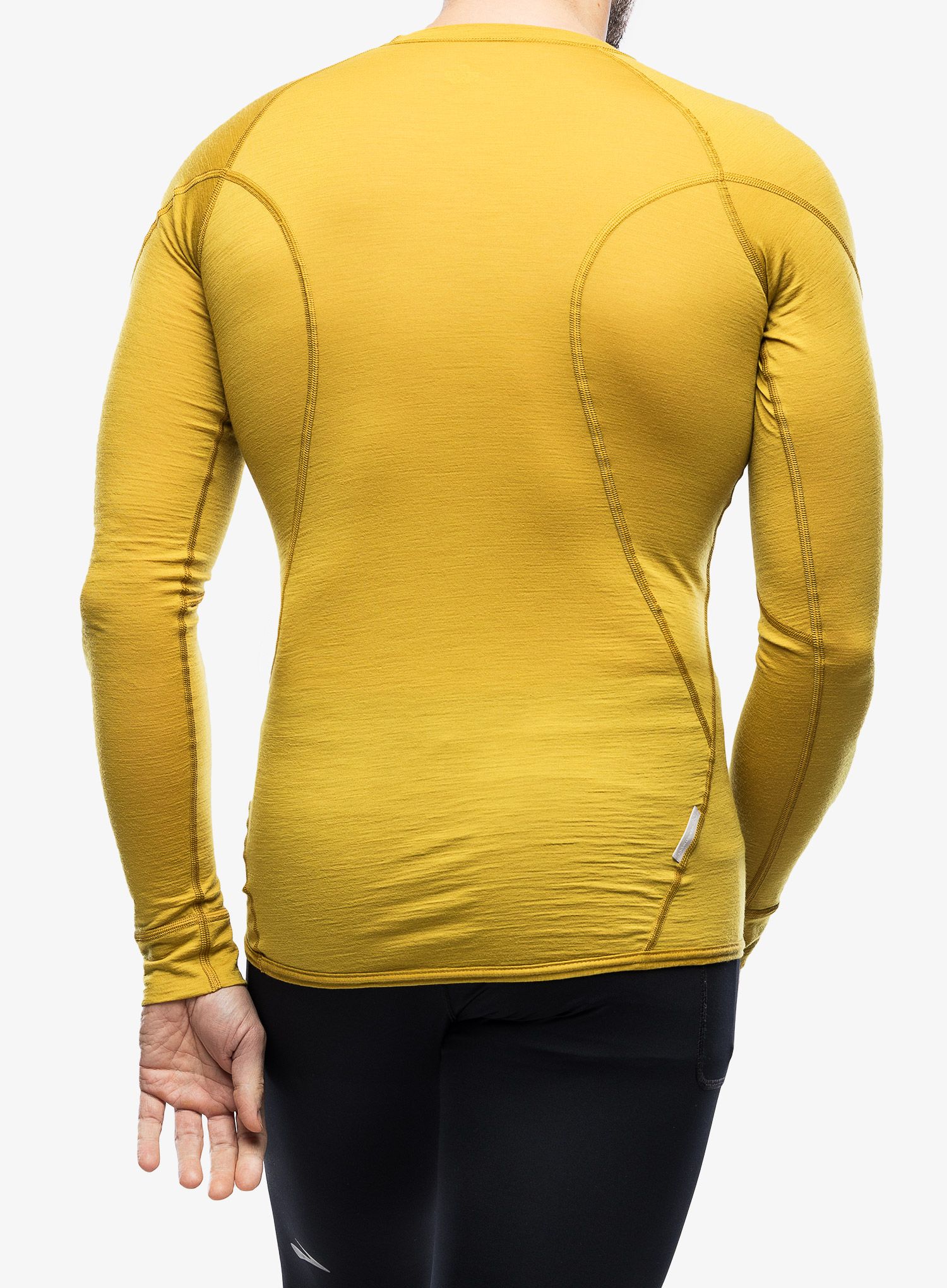 Pánská funkční mikina Sensor Merino Air Tee LS - mustard