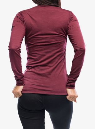 Dámská funkční mikina Sensor Merino Air Tee LS - port red