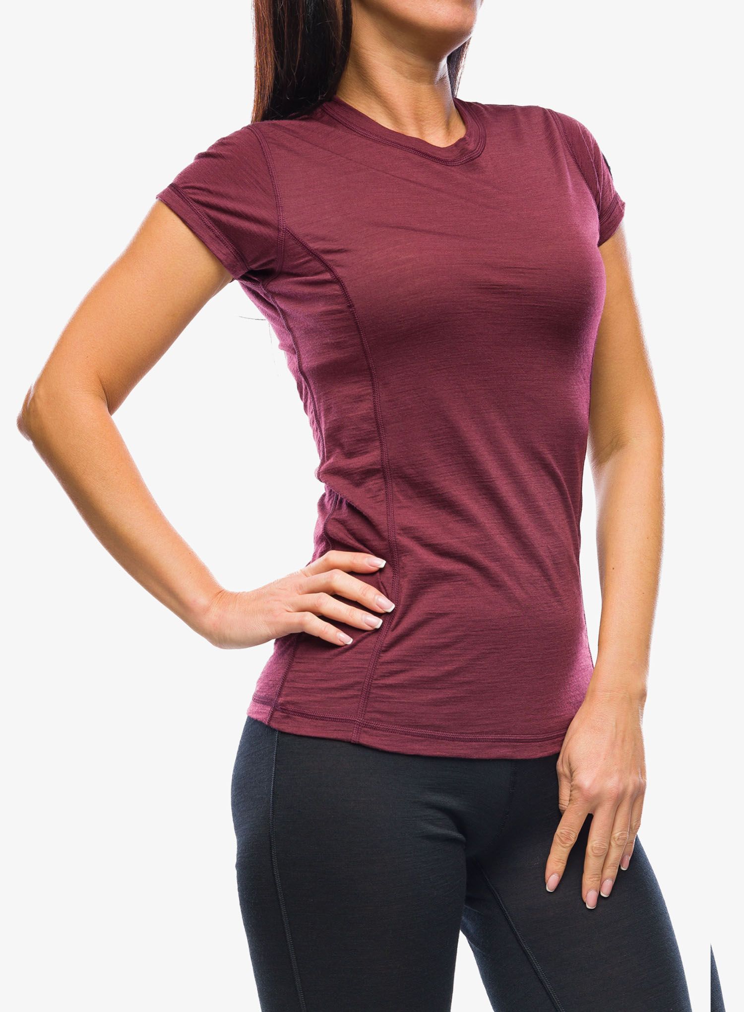Merino triko dámské Sensor Merino Air Tee SS - port red