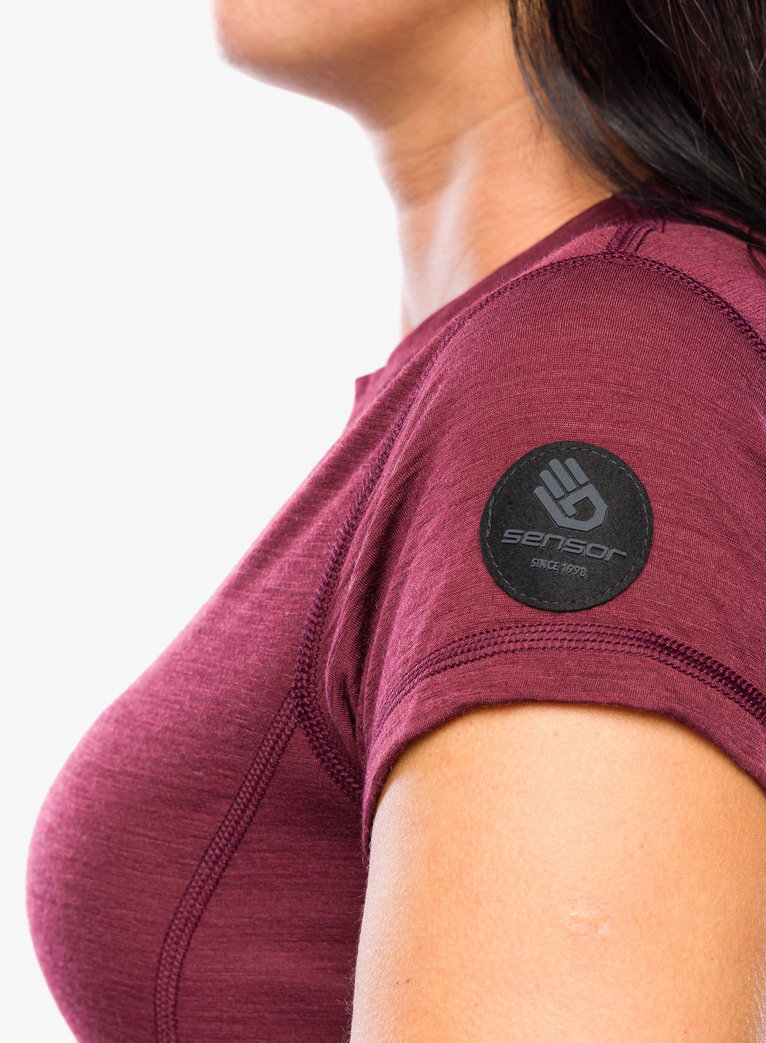 Merino triko dámské Sensor Merino Air Tee SS - port red